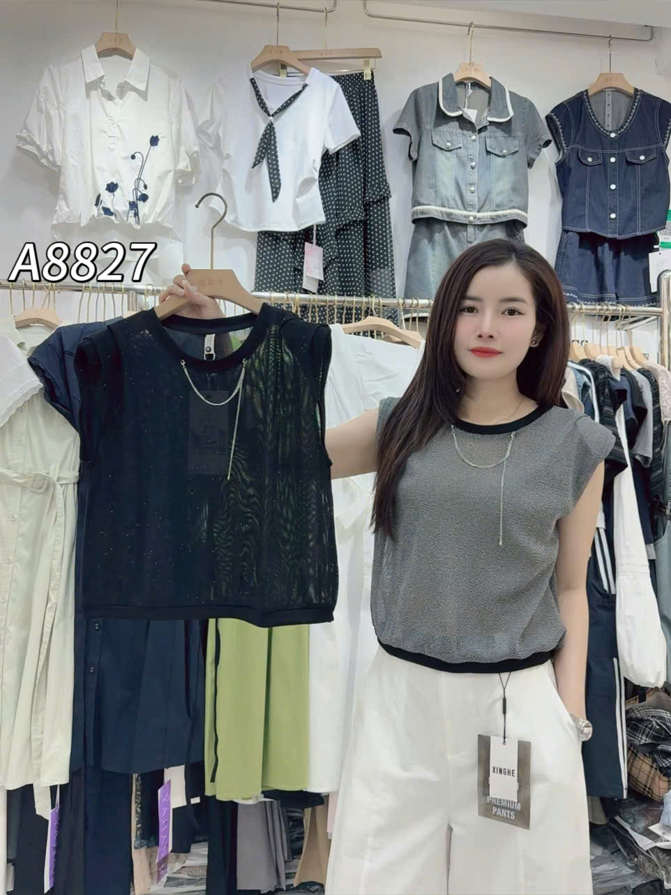A8827 áo balo dây cổ