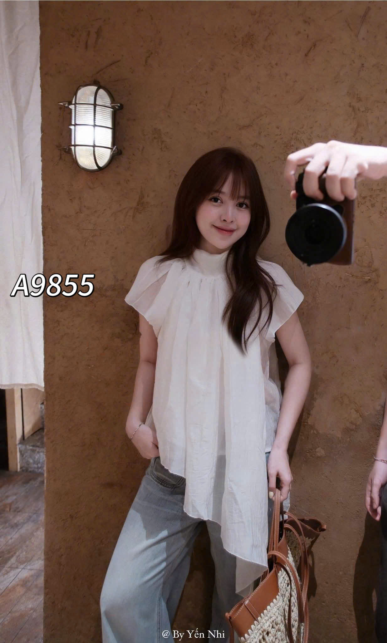 A9855 Áo kiểu tay bồng