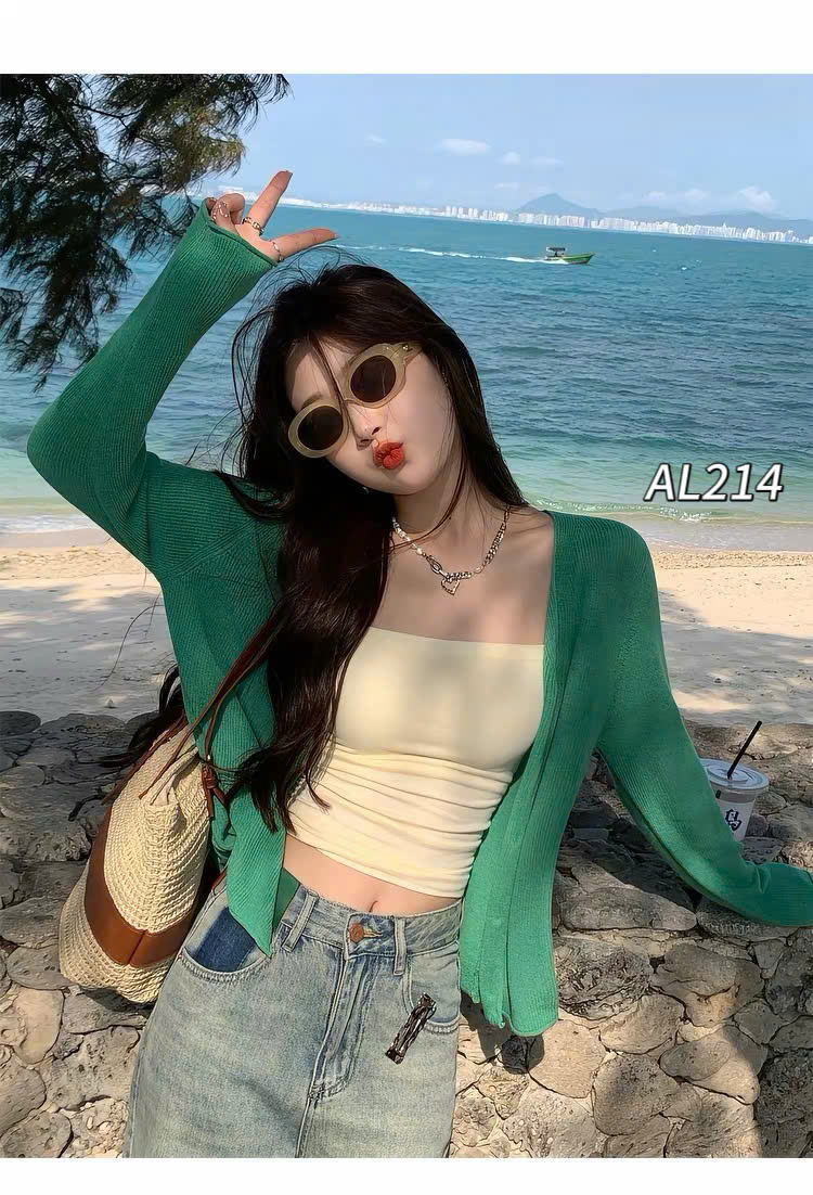 AL214 Áo len cadigan cài khuy
