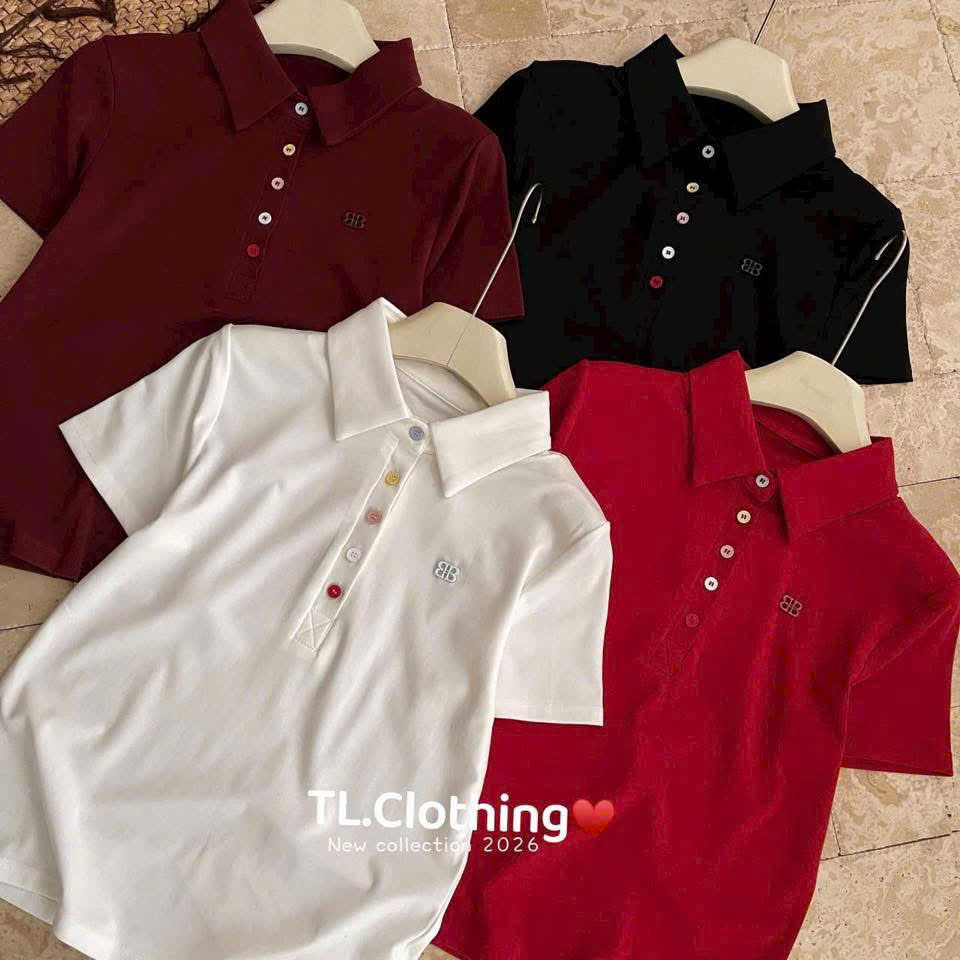 AP50 Áo polo cộc tay cúc màu