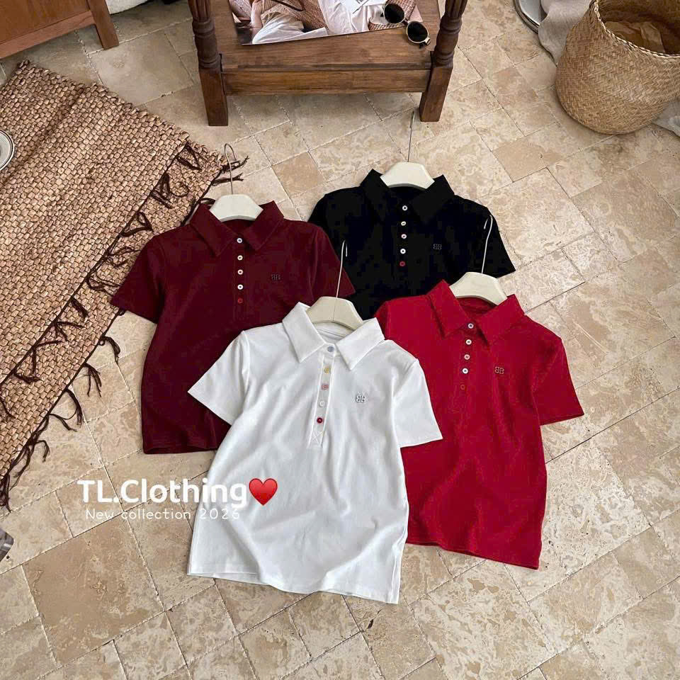 AP50 Áo polo cộc tay cúc màu
