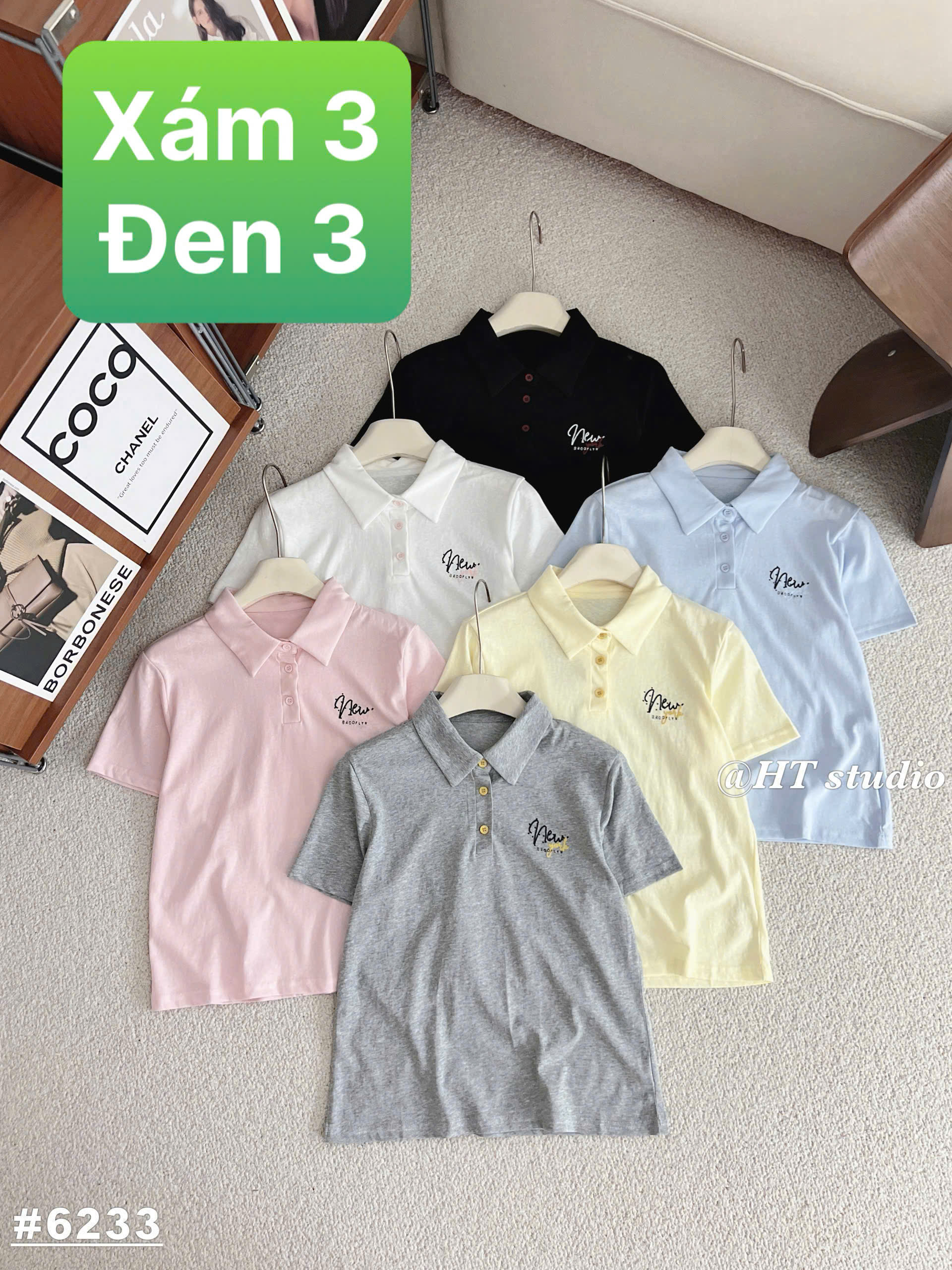 AP6233 áo polo thêu new