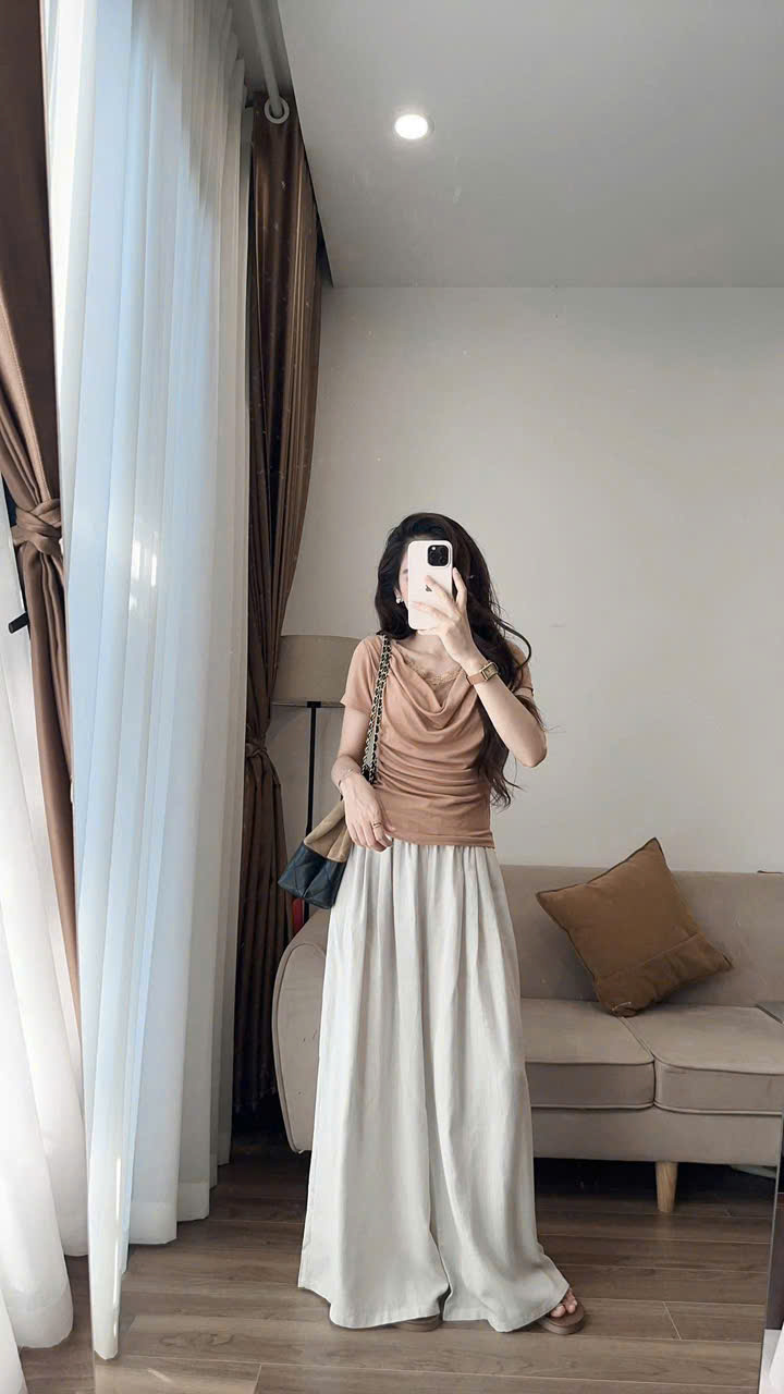 AP6283 áo thun phối ren