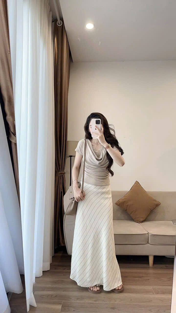 AP6283 áo thun phối ren