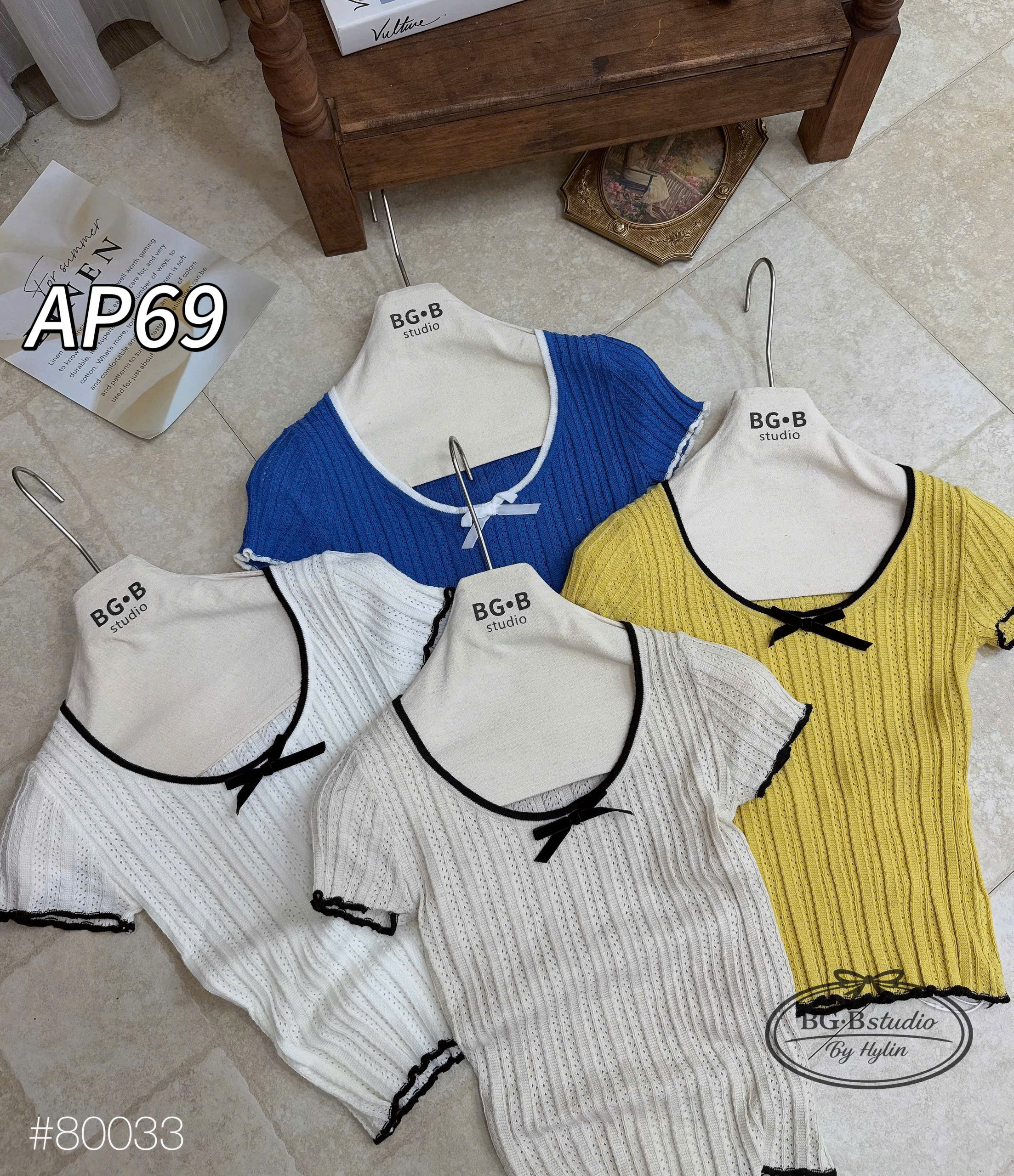 AP69 áo mongtoghi viền nơ