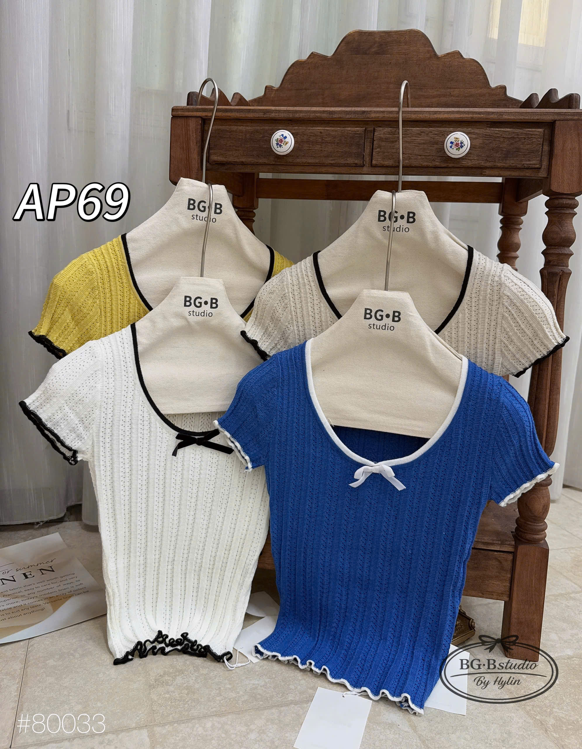 AP69 áo mongtoghi viền nơ