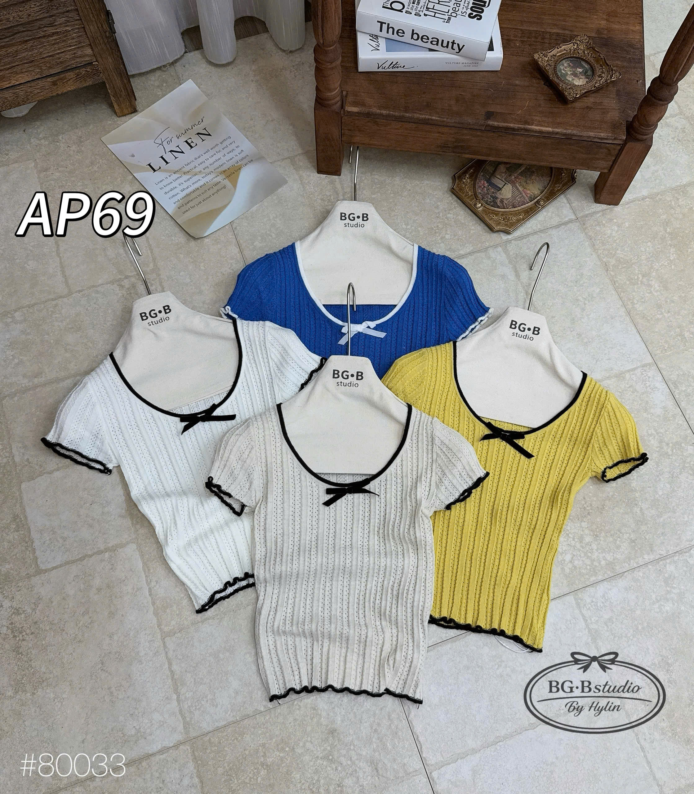 AP69 áo mongtoghi viền nơ
