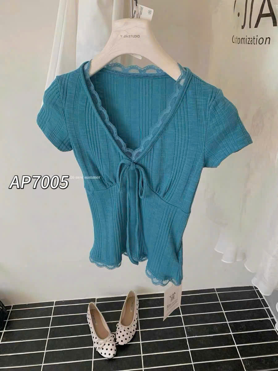 AP7005 áo cổ V dây rút