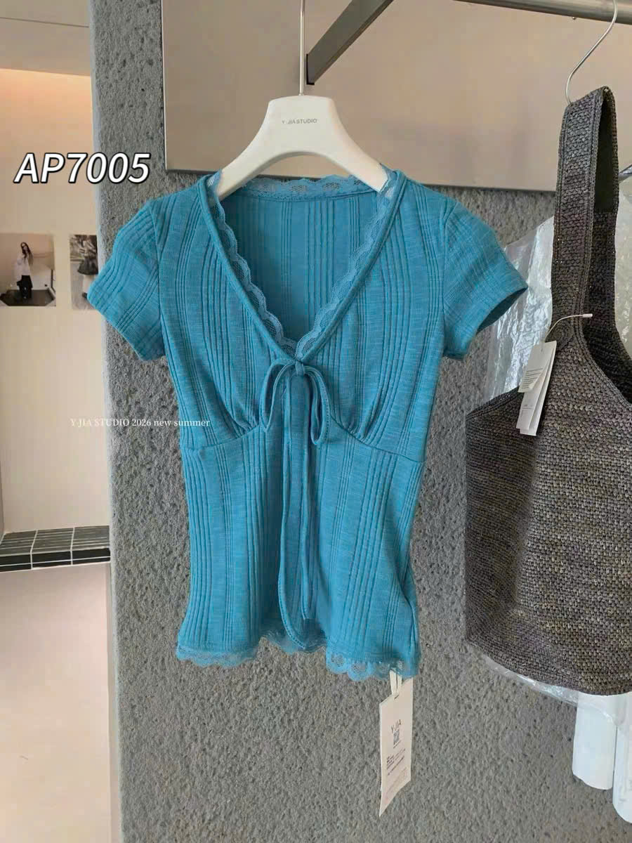 AP7005 áo cổ V dây rút