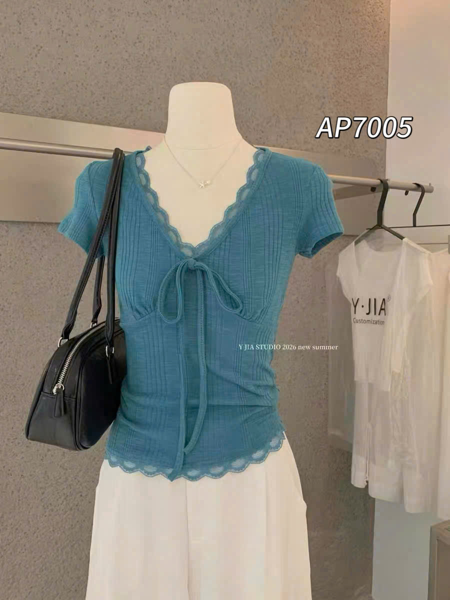 AP7005 áo cổ V dây rút
