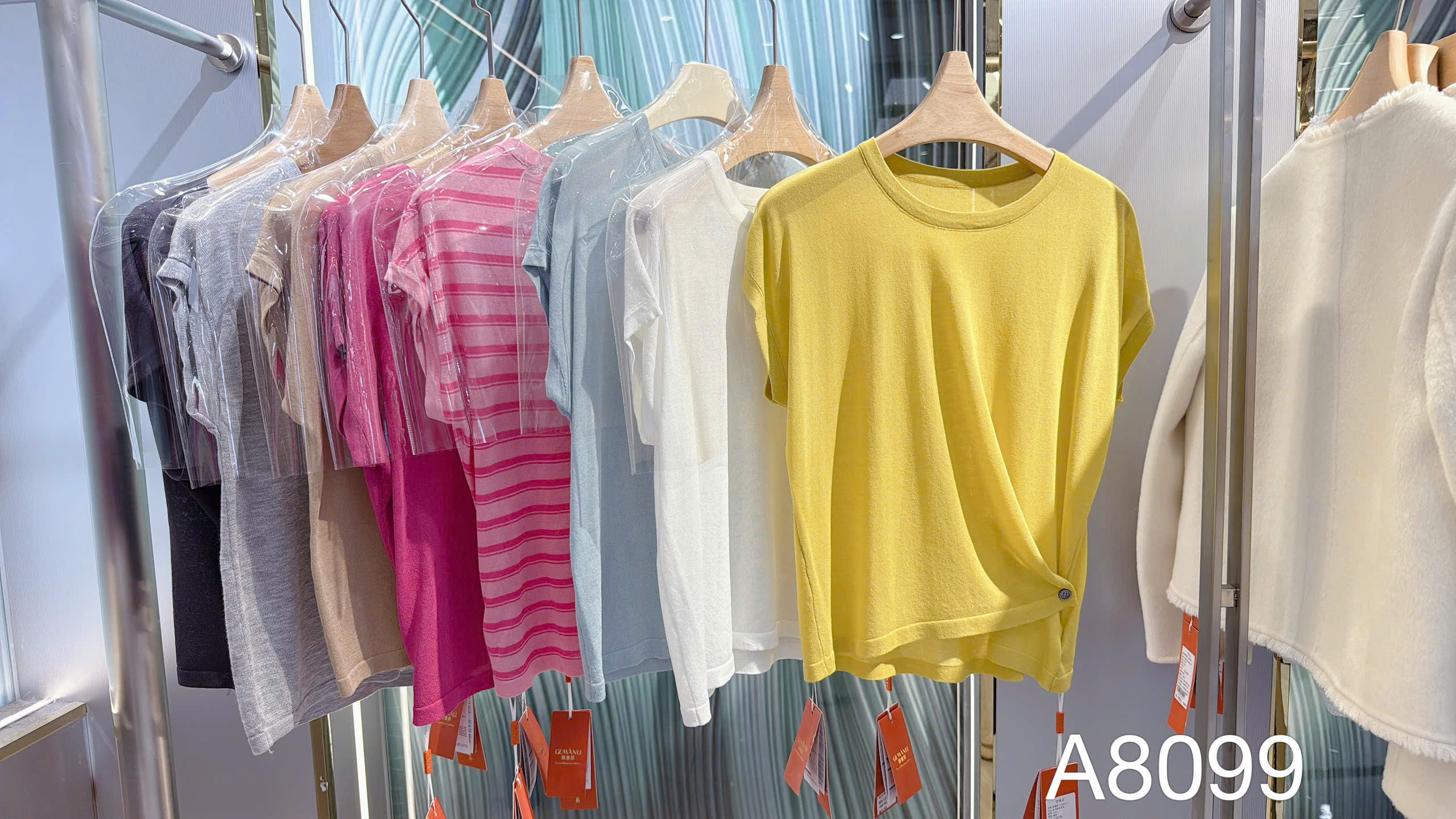 AP8099 Áo phông cúc lệch áo