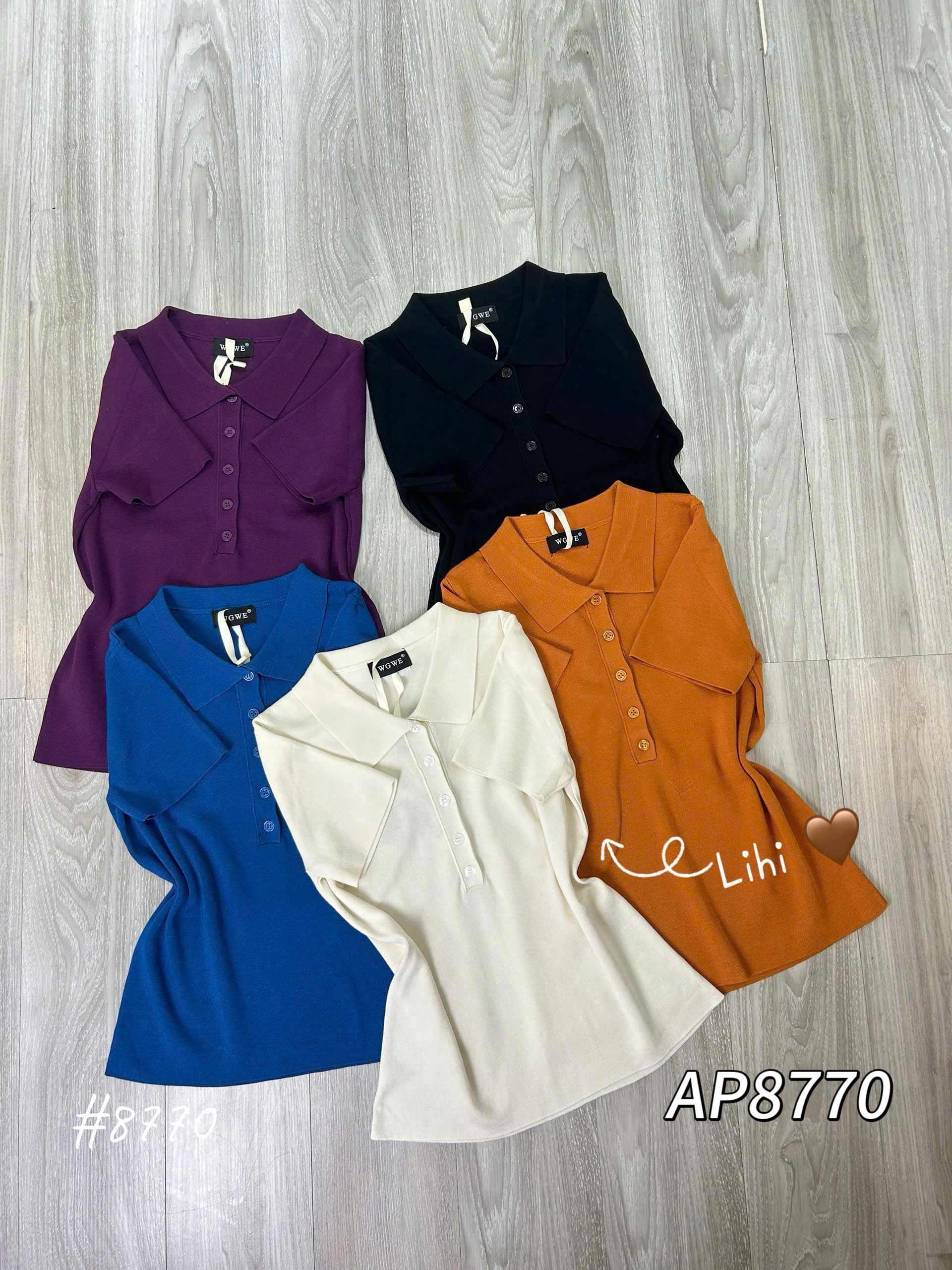 AP8770 - áo montoghi polo nhiều cúc