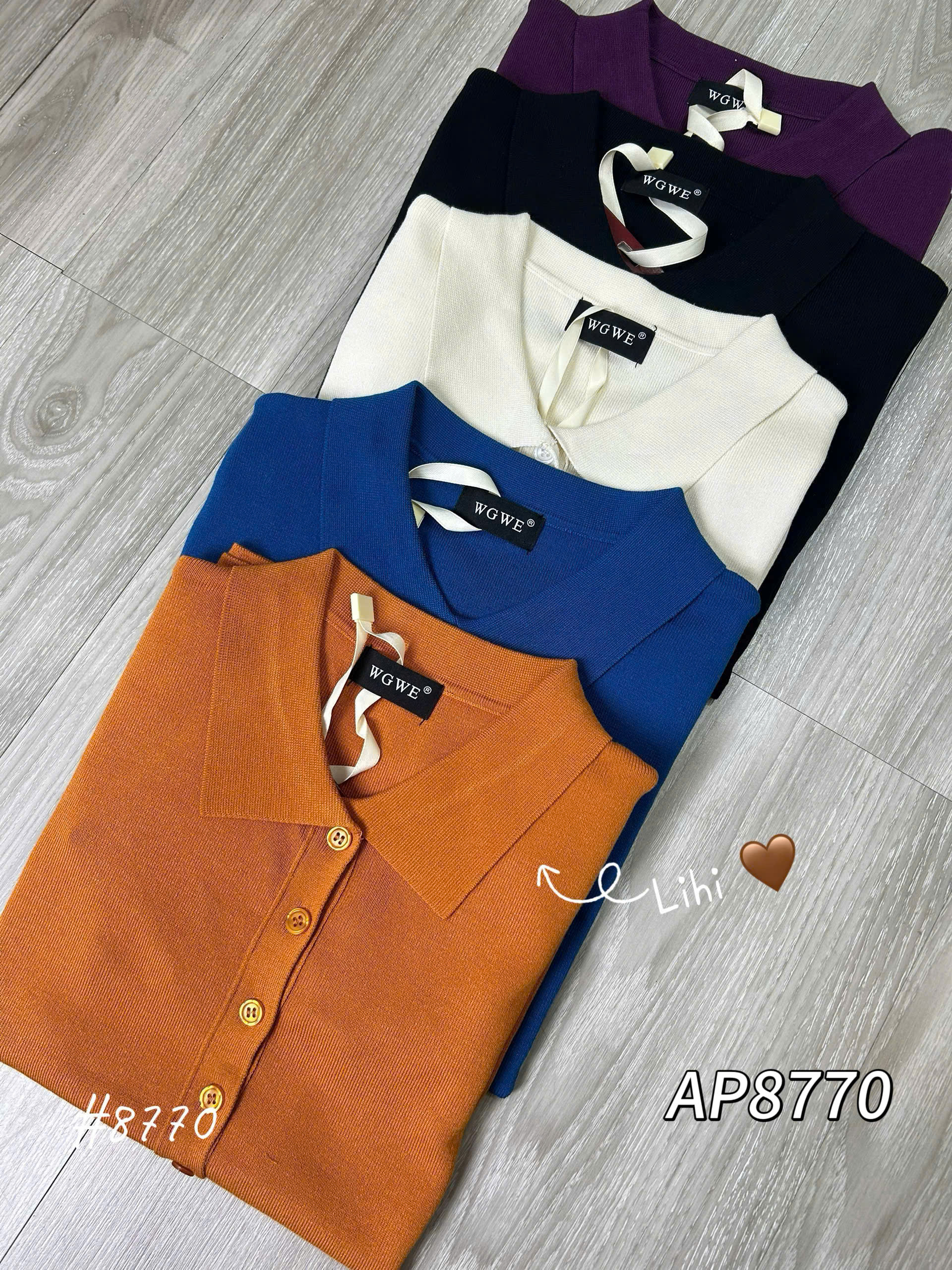 AP8770 - áo montoghi polo nhiều cúc