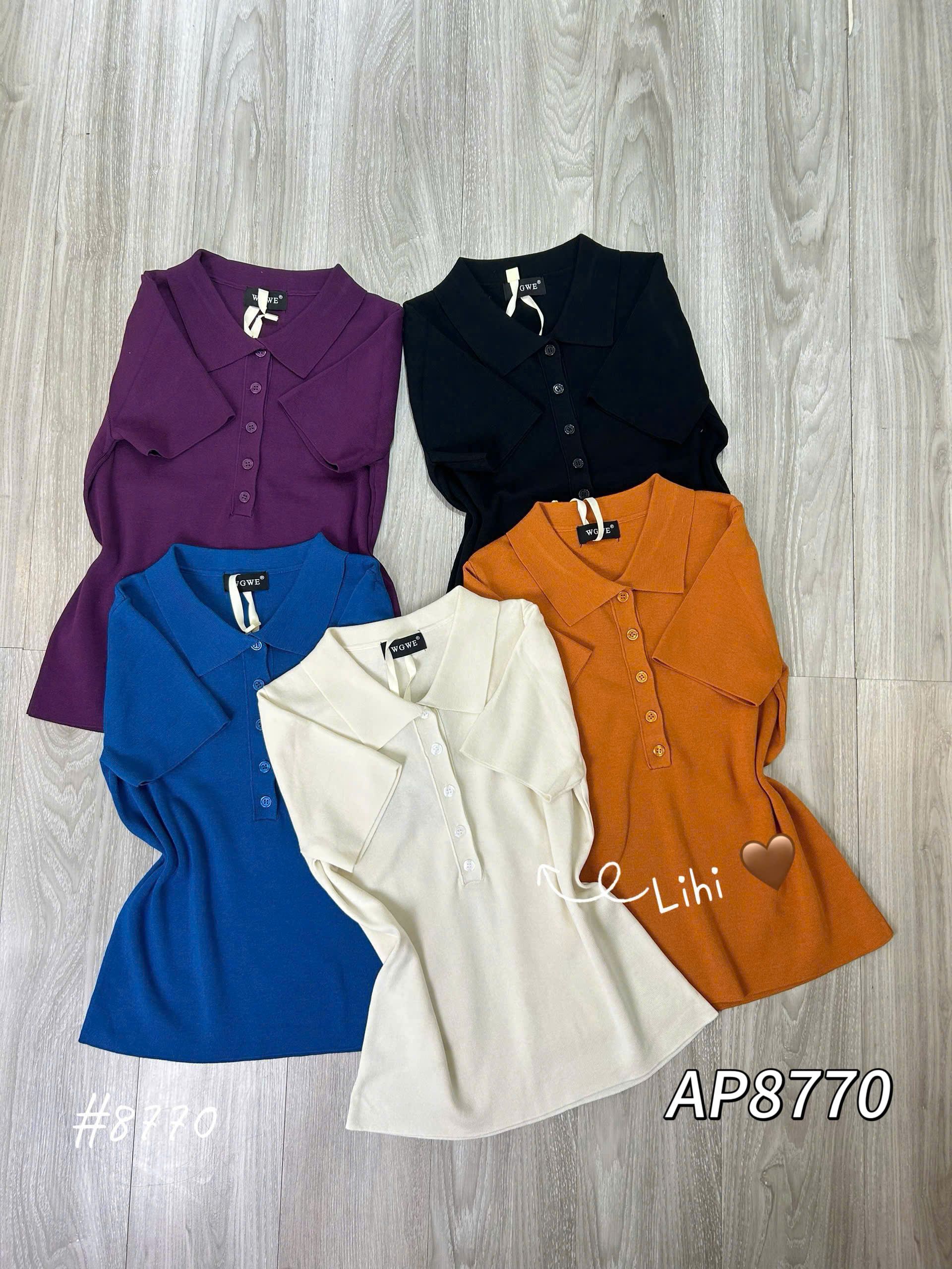 AP8770 - áo montoghi polo nhiều cúc