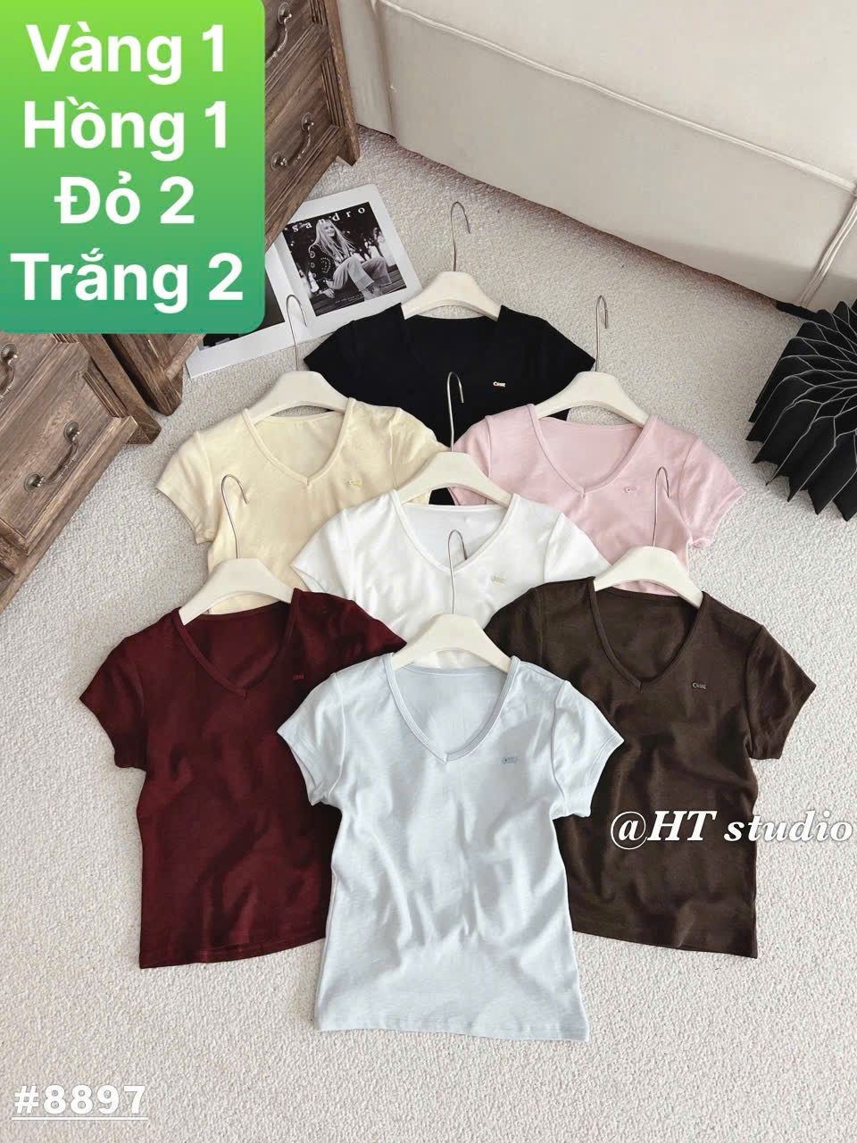AP8897 áo cổ tim tag ngực