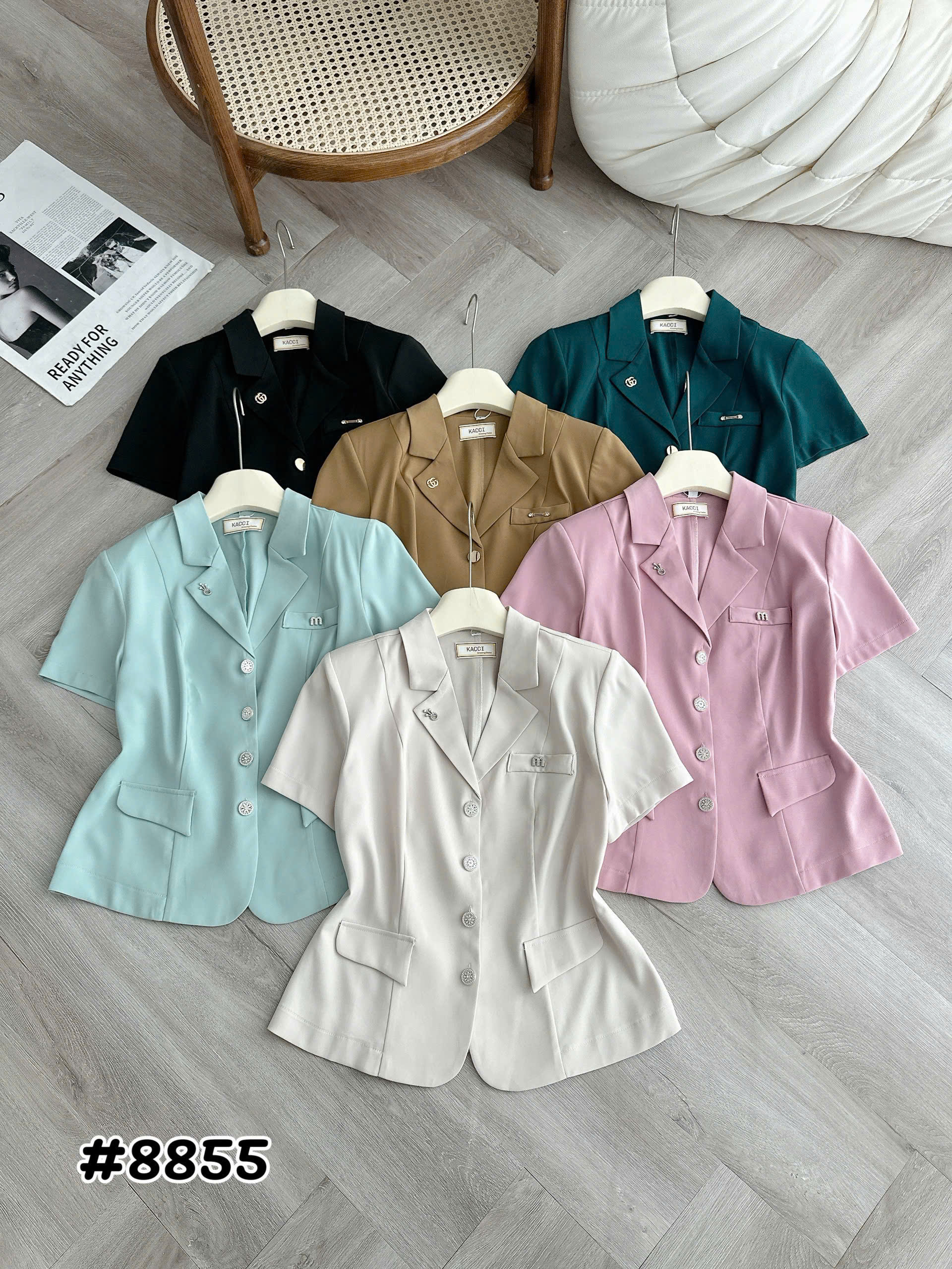 AV8855 Áo vest cổ K túi tag M
