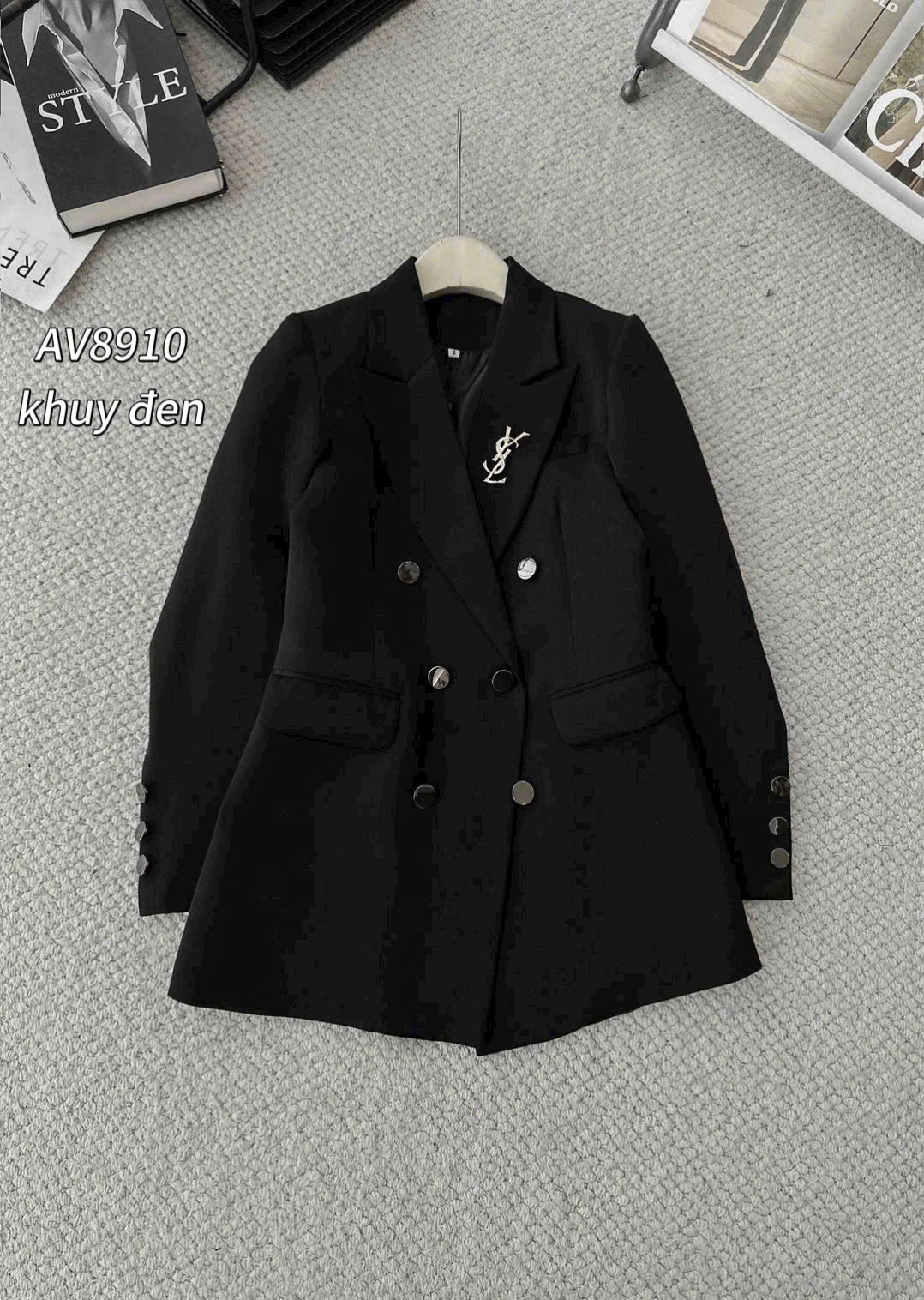 AV8910 áo vest tag YSL 2 lớp