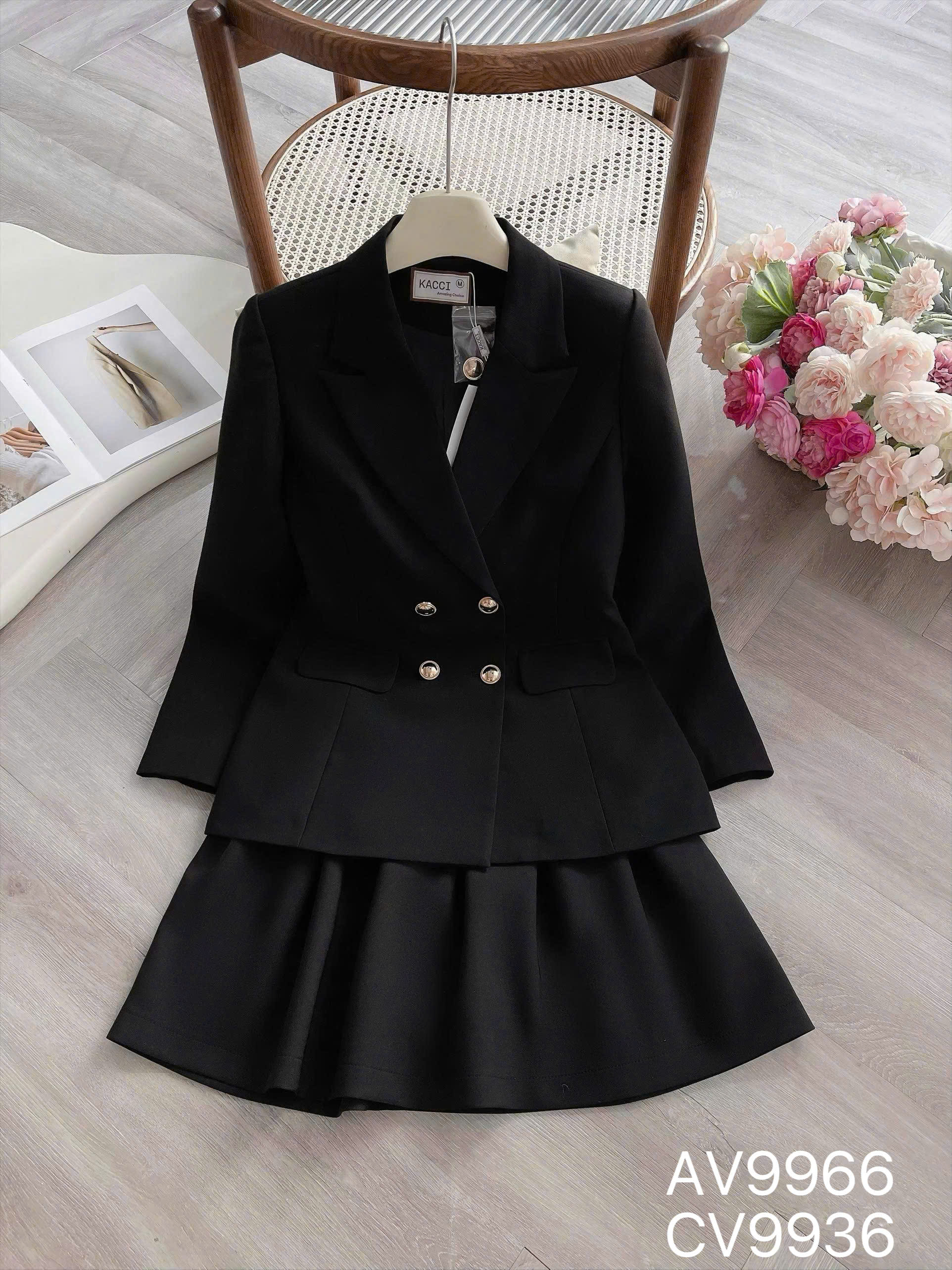 AV9966 Áo vest cổ véch 4 cúc