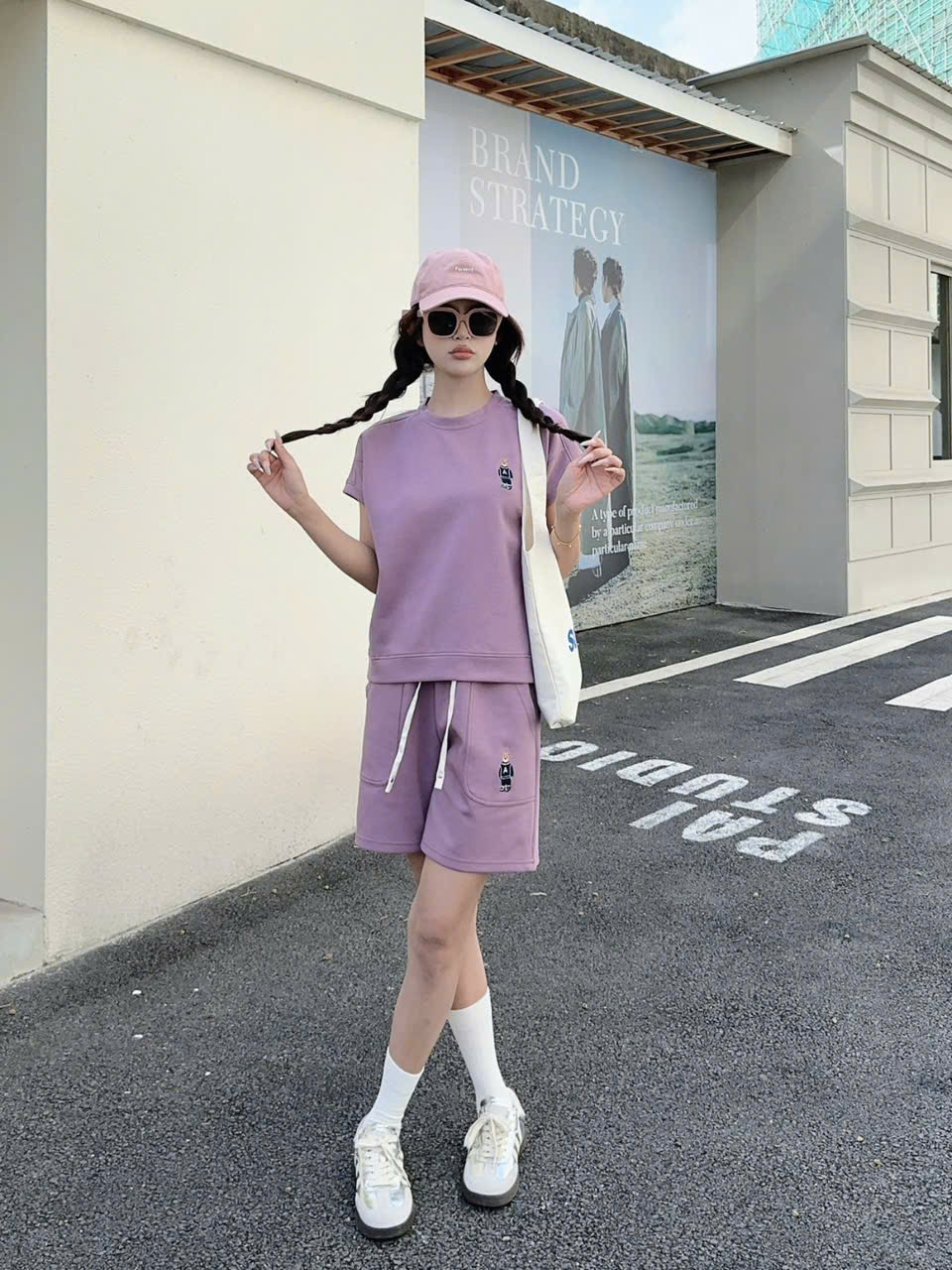 B523 Set cộc thêu gấu