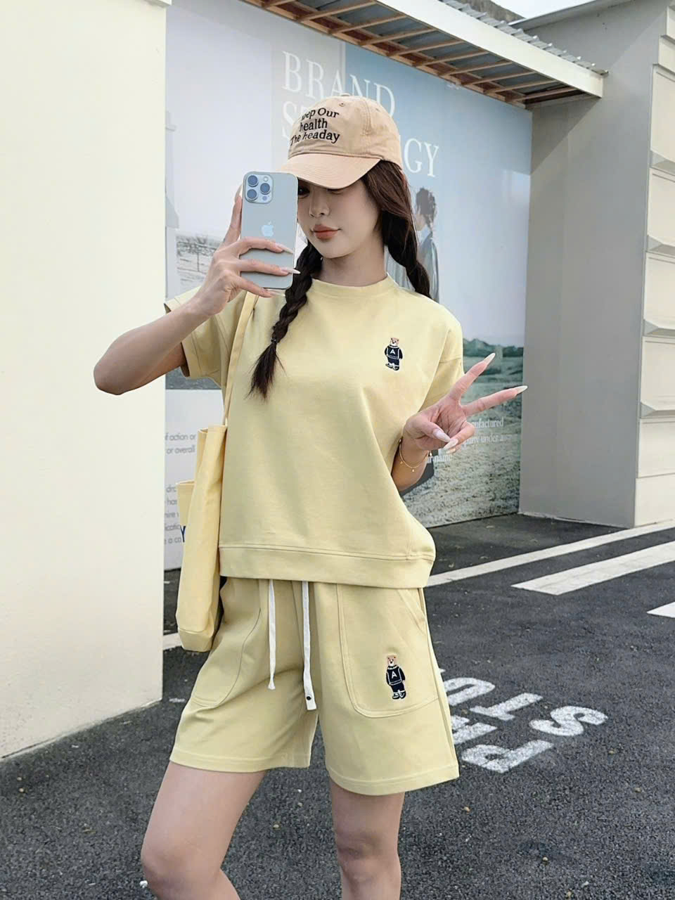 B523 Set cộc thêu gấu