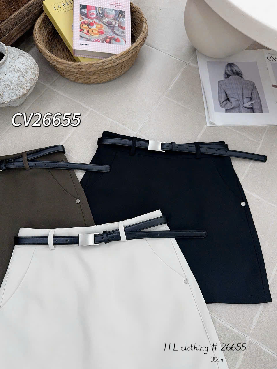 CV26655 CV ngắn chữ A 2 túi