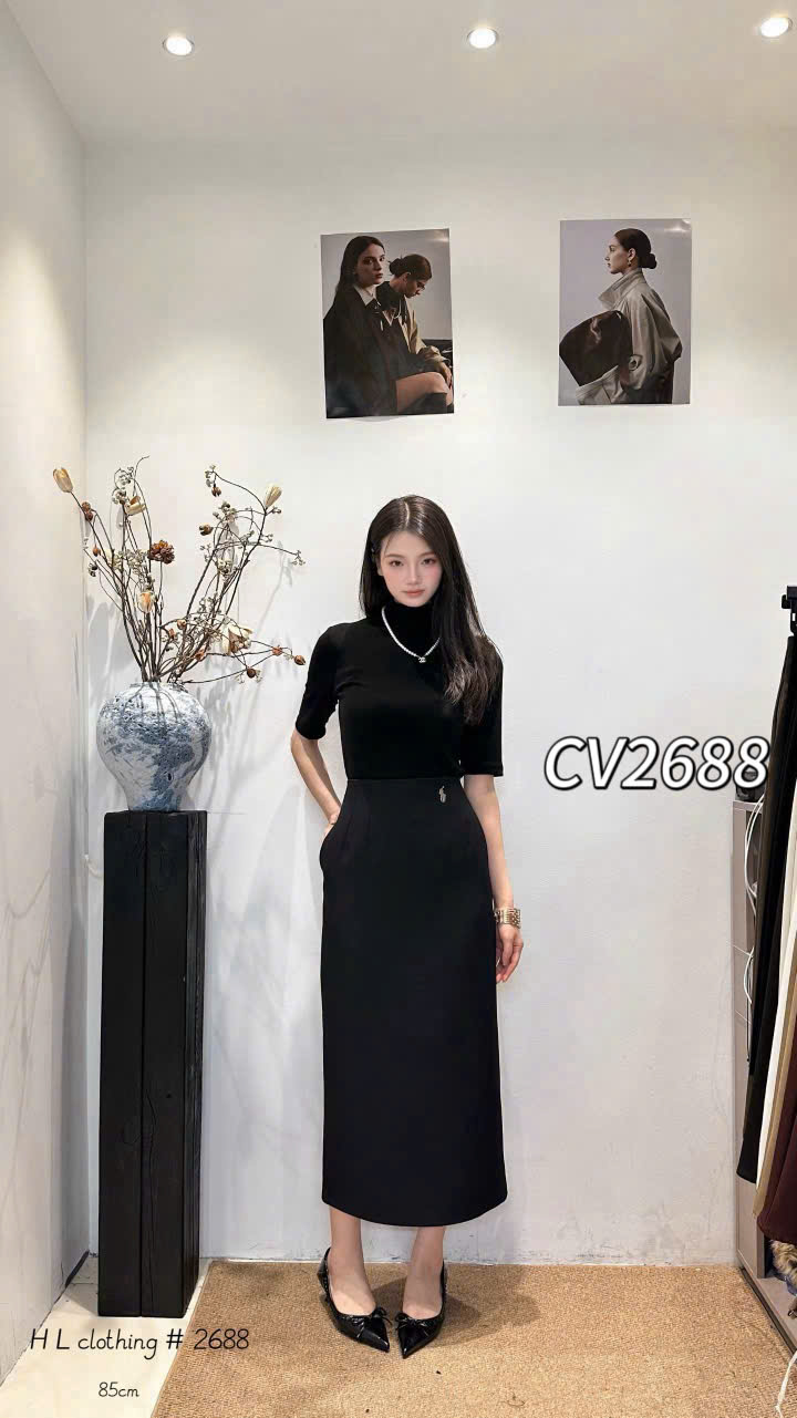 CV2688 chân váy tag ngựa có túi