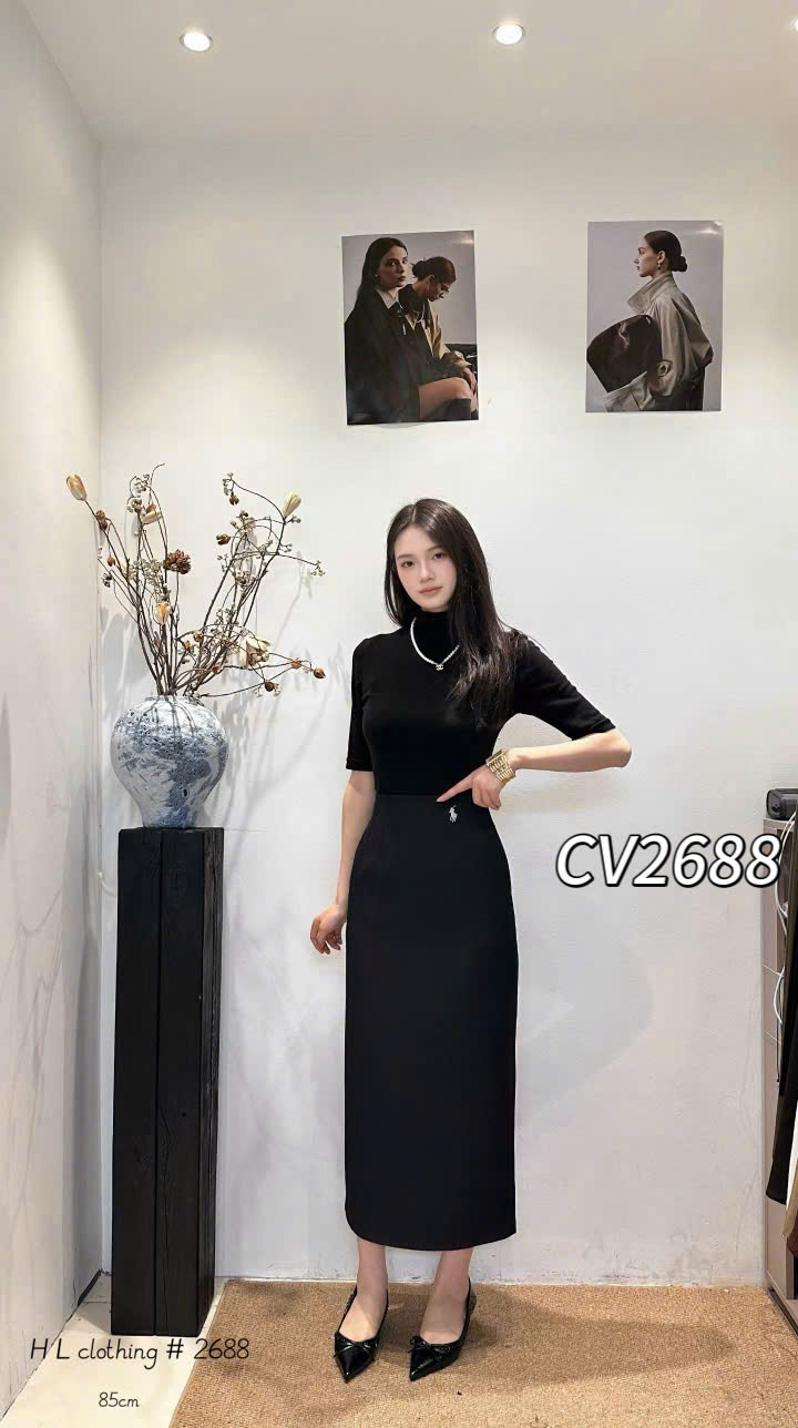 CV2688 chân váy tag ngựa có túi