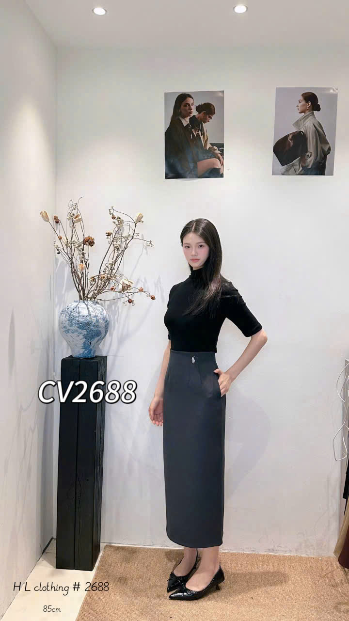 CV2688 chân váy tag ngựa có túi