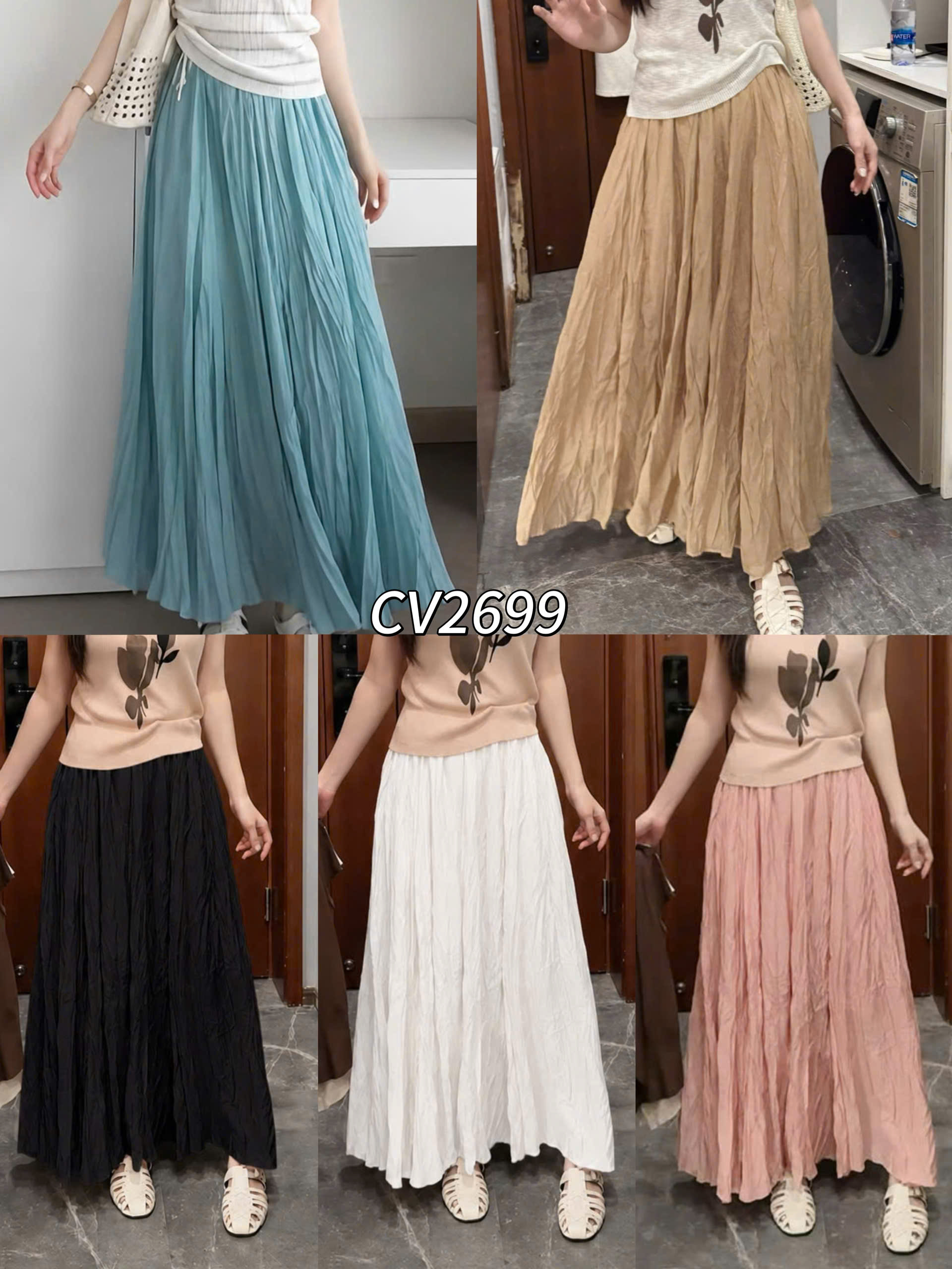 CV2699 Chân váy xòe dài