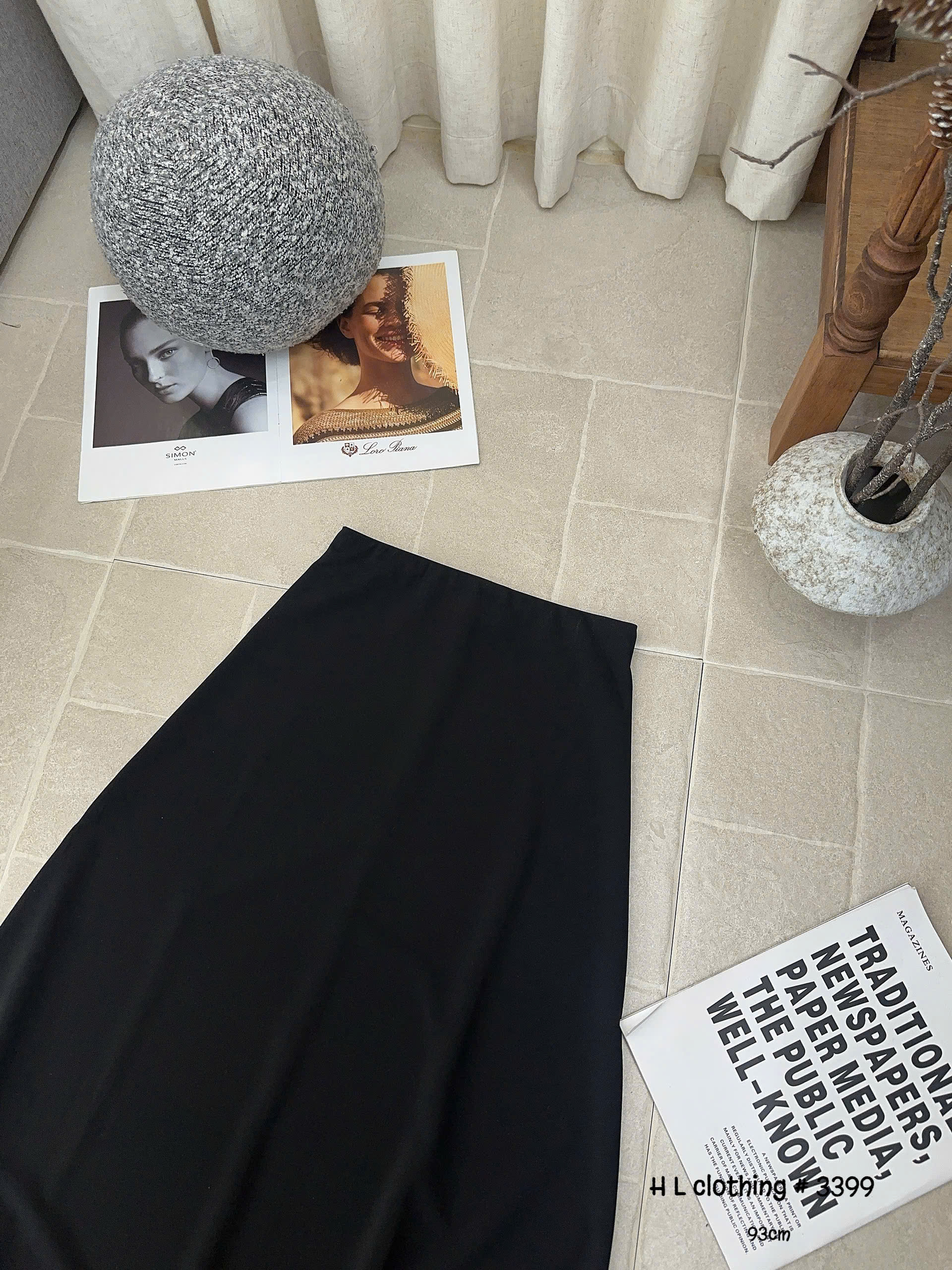CV3399 cv xòe A cạp chun dài 93 umi hàn 1 lớp