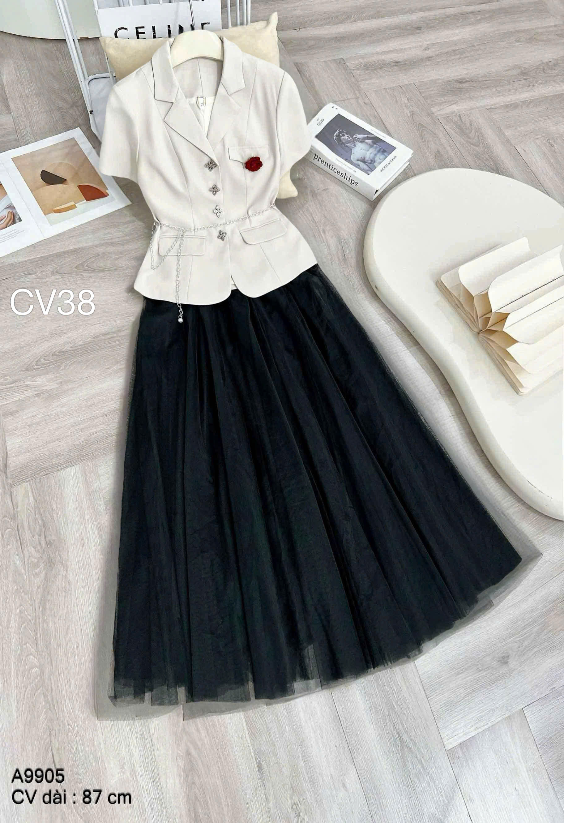 CV38 cv tơ dài 87cm