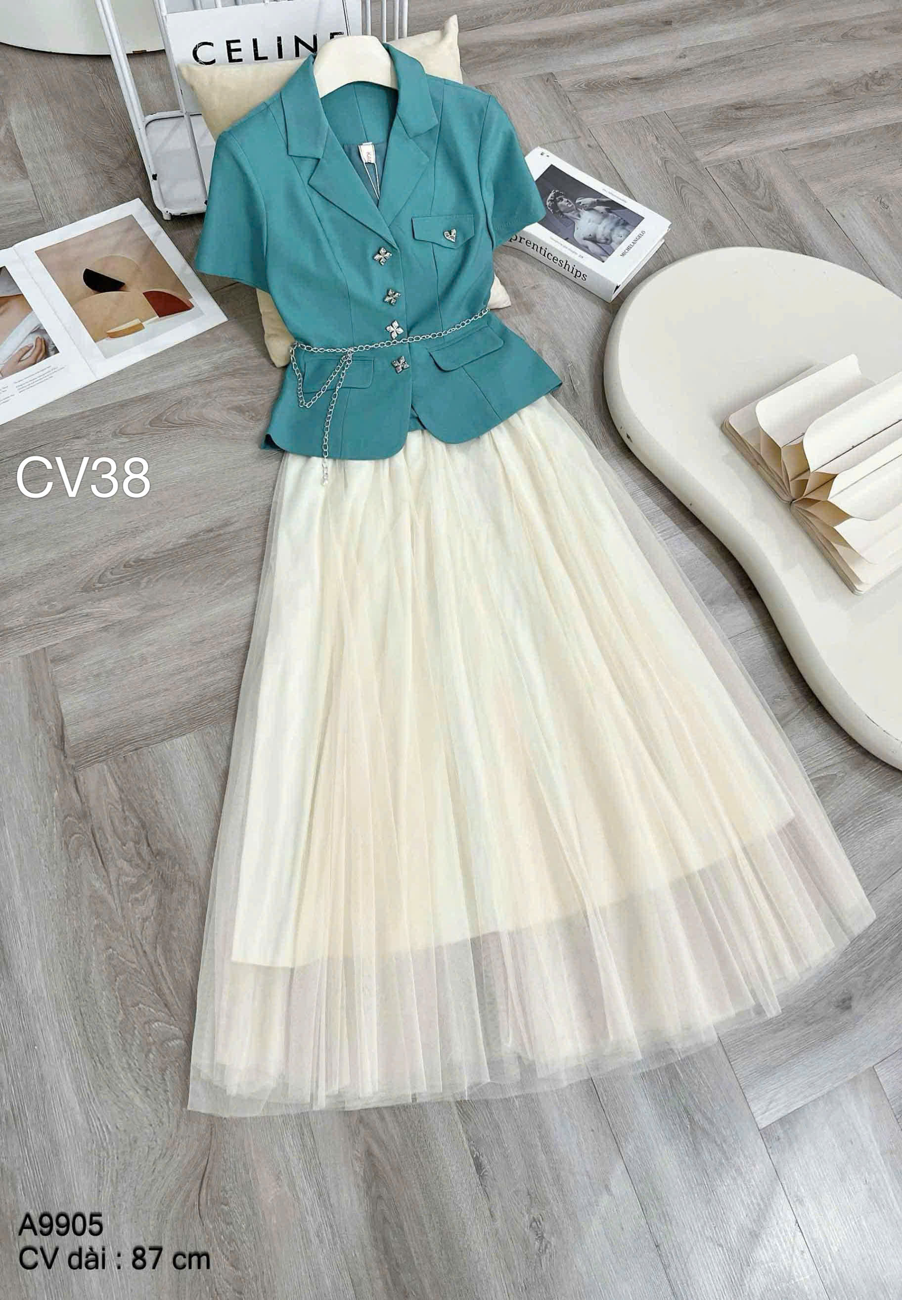 CV38 cv tơ dài 87cm