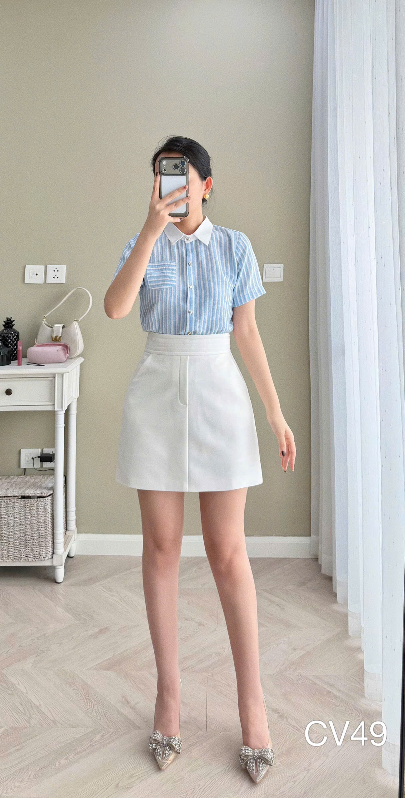 CV49 Chân váy A cạp li 2 túi