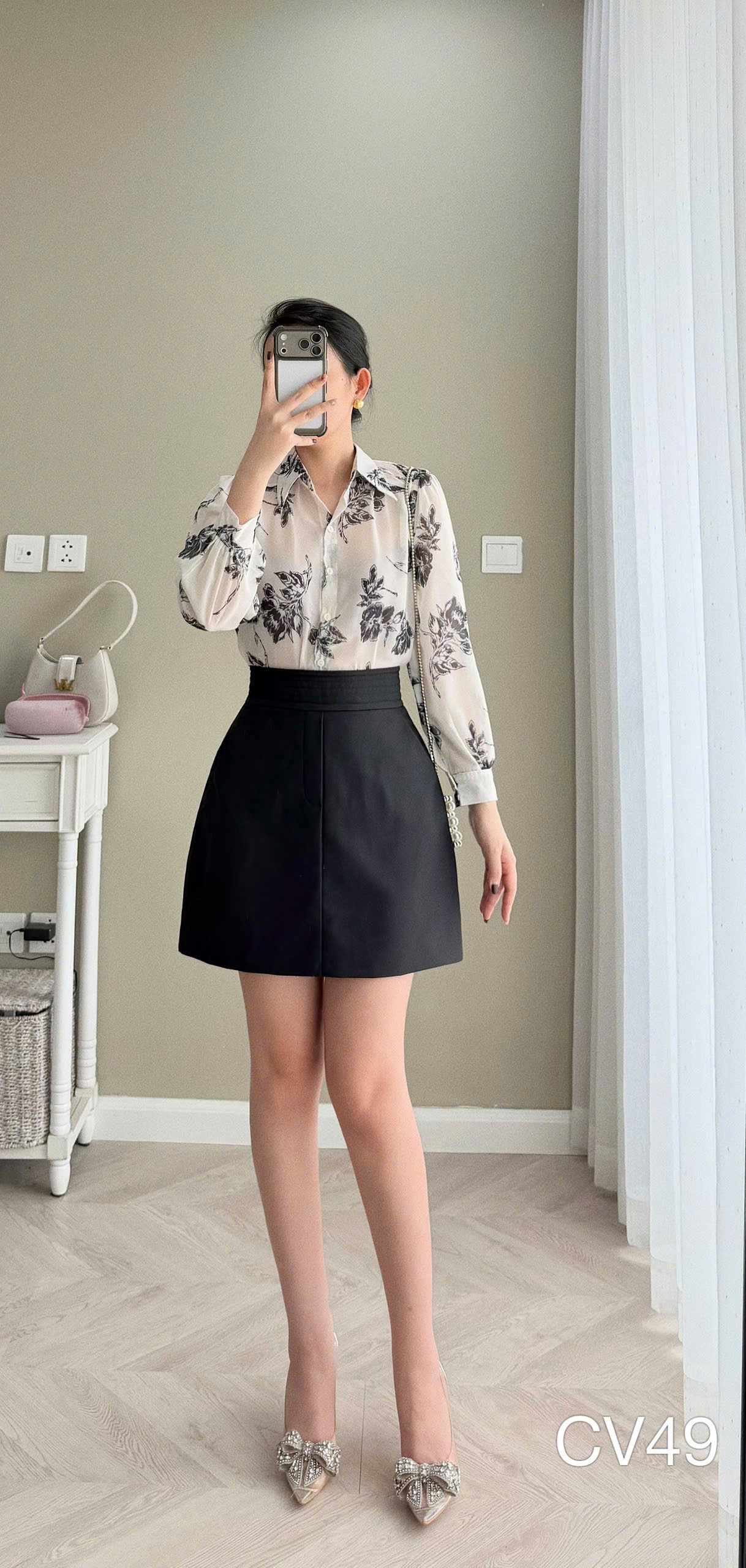 CV49 Chân váy A cạp li 2 túi