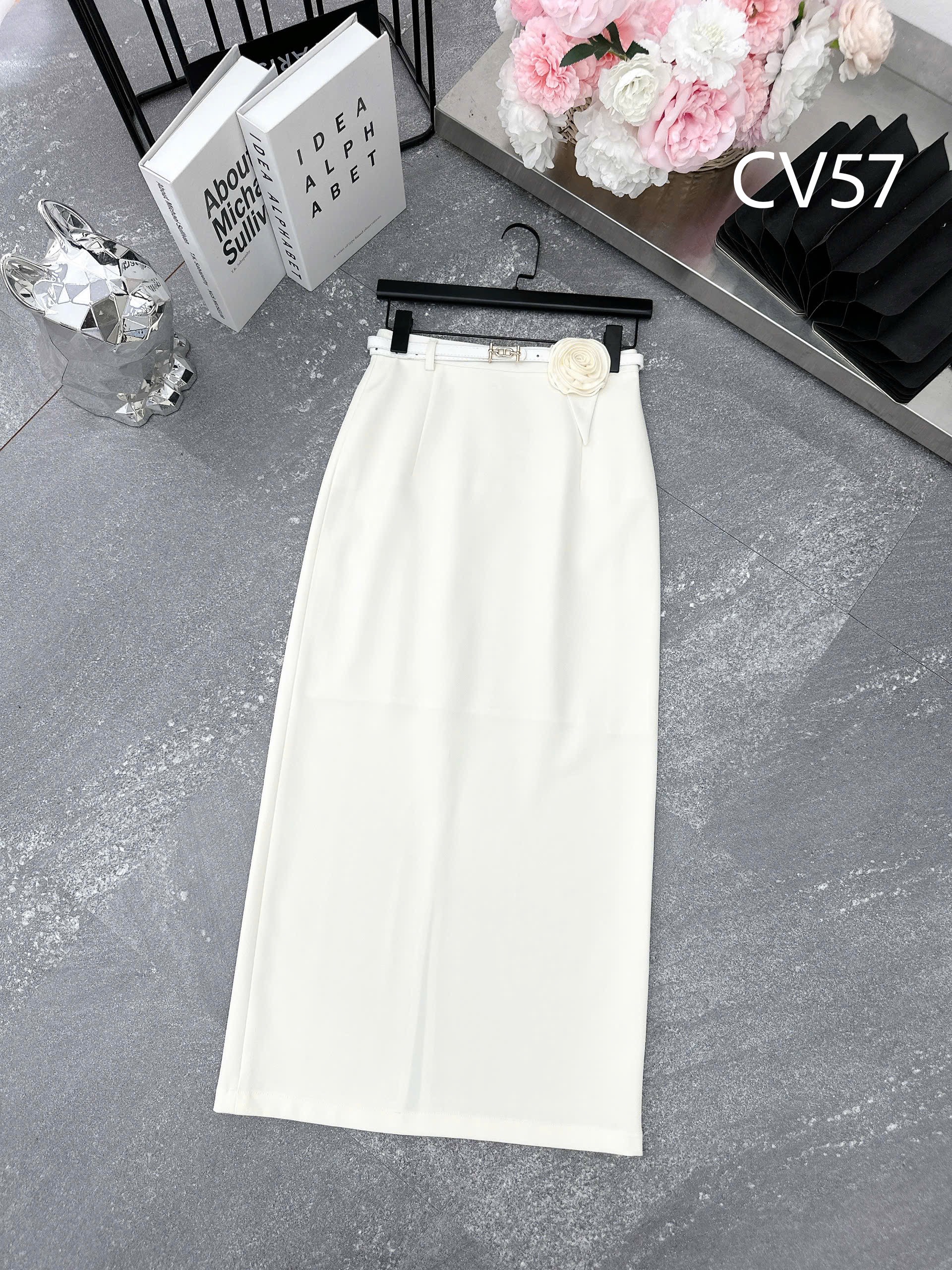 CV57 Chân váy dài cạp hoa