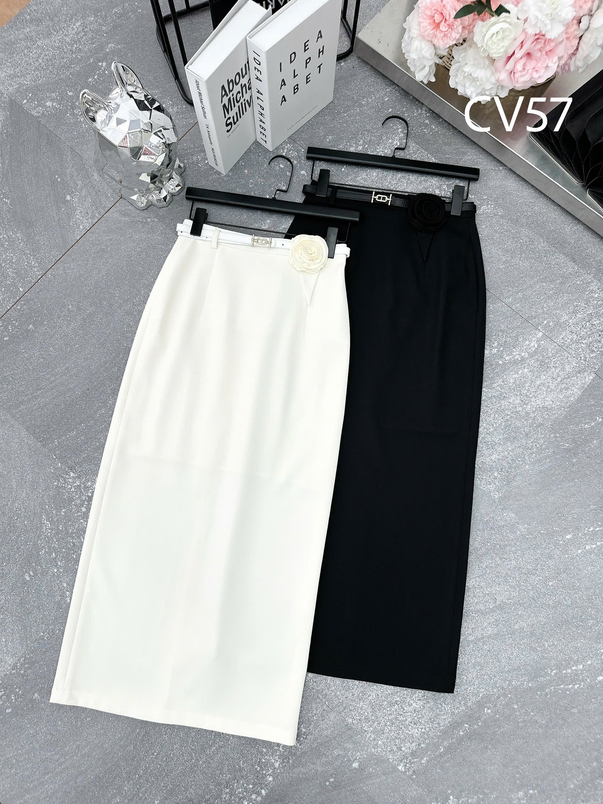 CV57 Chân váy dài cạp hoa