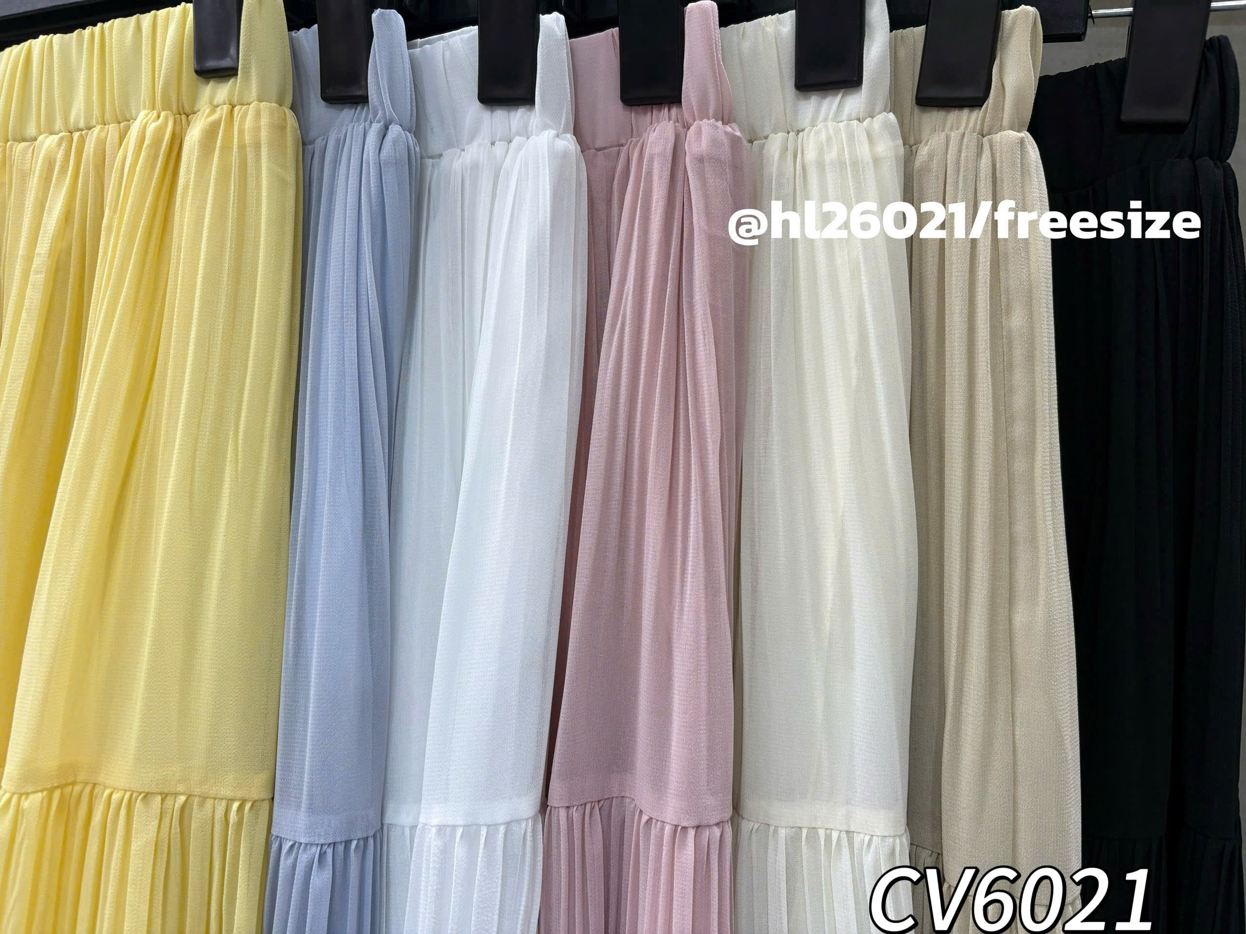 CV6021 Chân váy xòe tơ 2 tầng