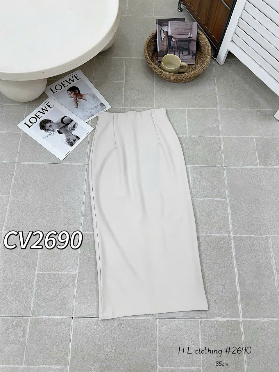 CV2690 Chân váy bút chì Umi cạp ẩn