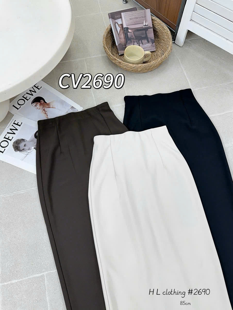 CV2690 Chân váy bút chì Umi cạp ẩn