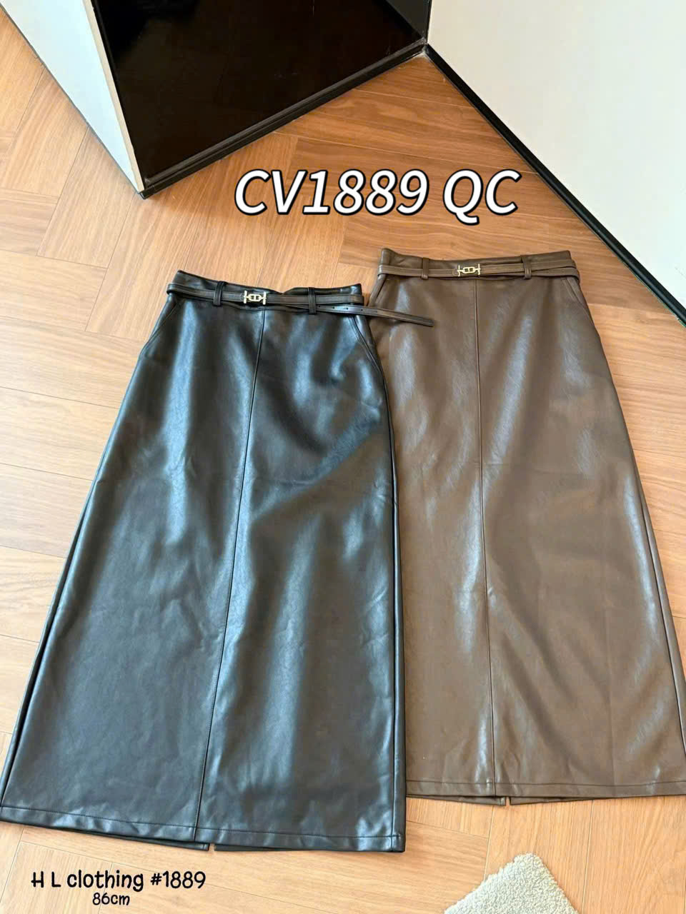 CV1889 QC Chân váy da