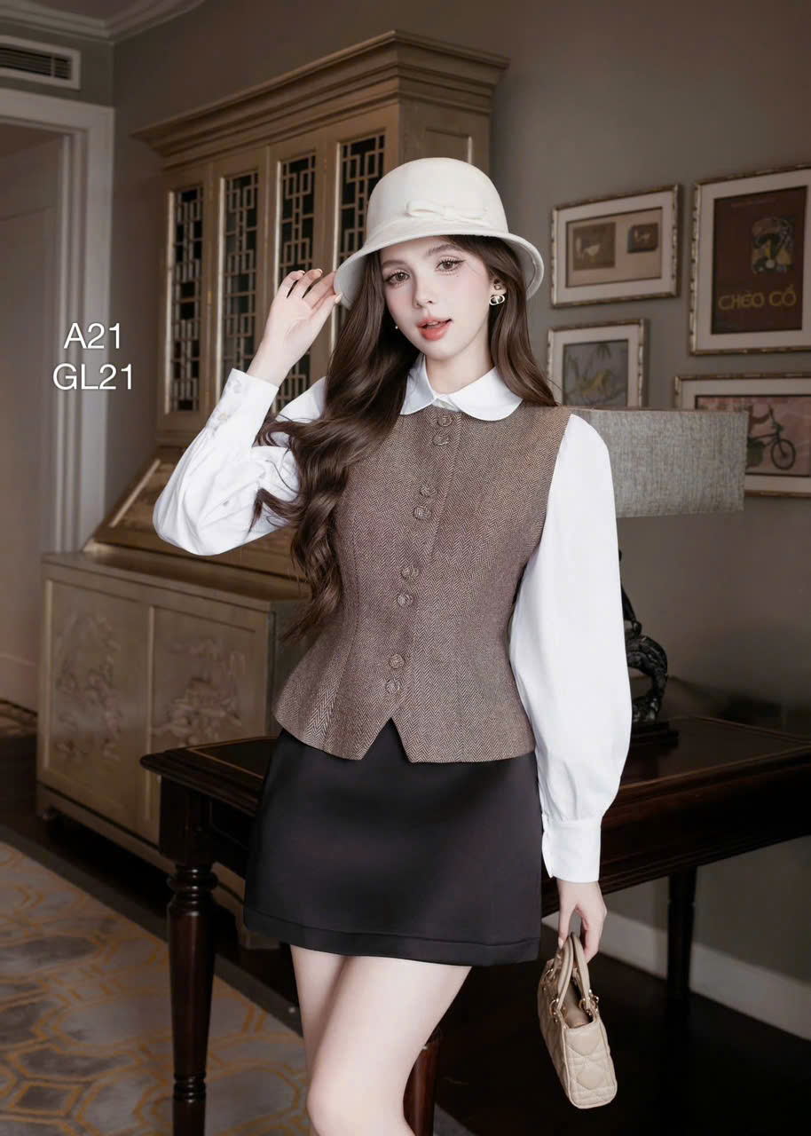 GL21 áo gile dạ