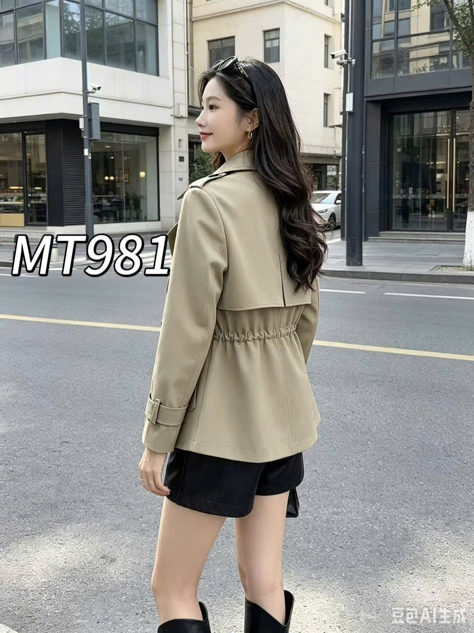 MT981 Mangto cổ K khuy nhựa QC