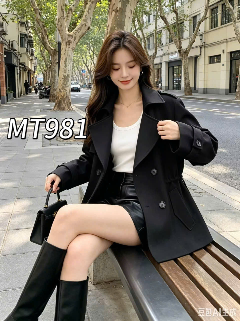 MT981 Mangto cổ K khuy nhựa QC
