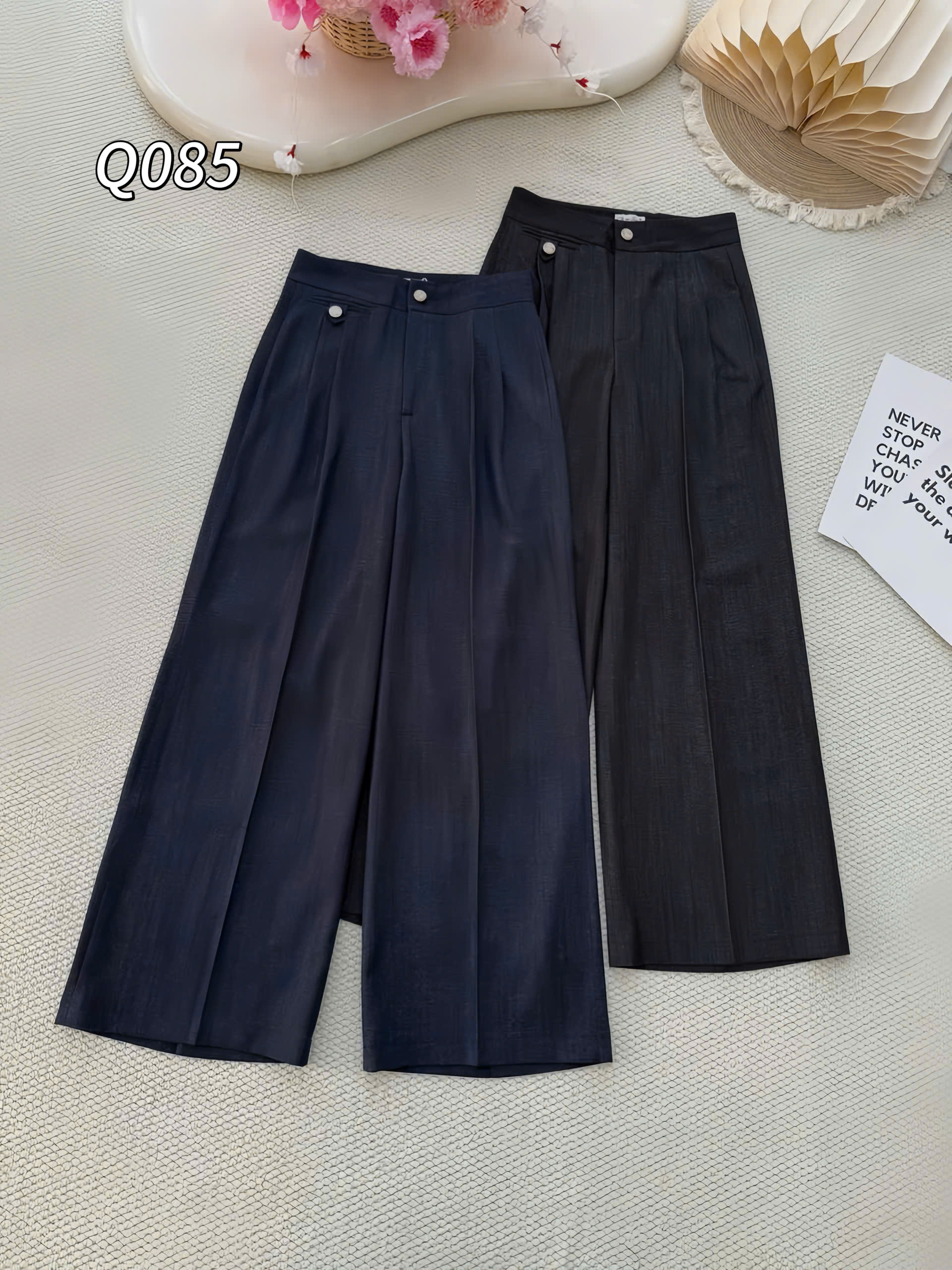Q085 Quần xuông giả túi cơi 1 cúc