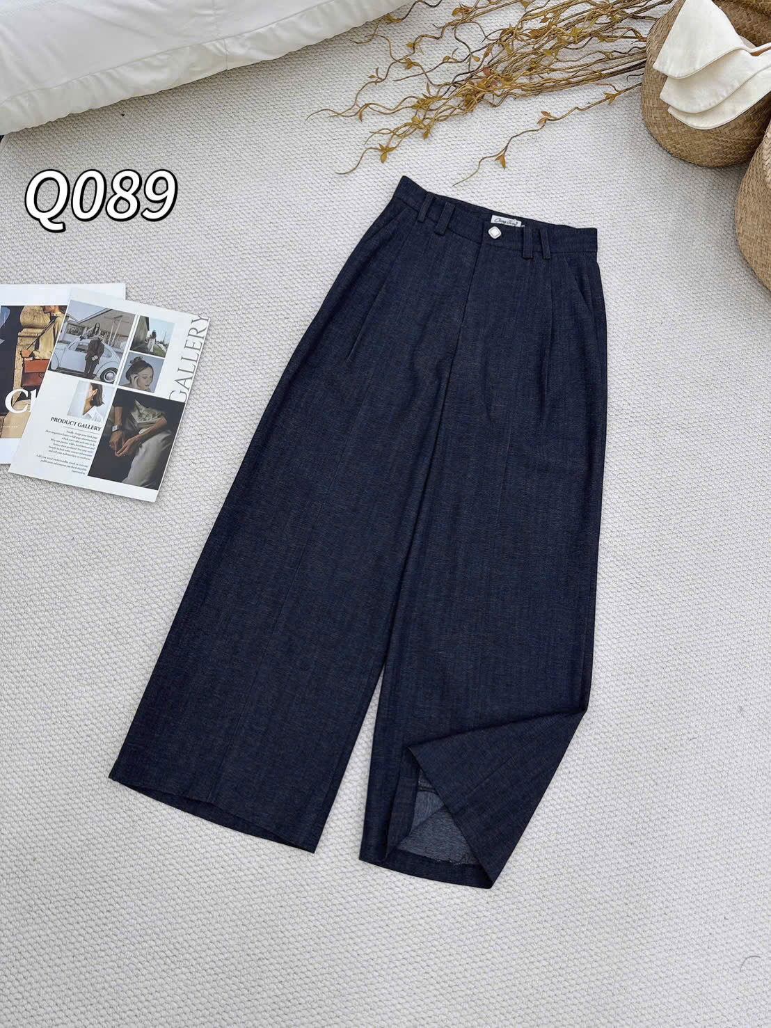Q089 Quần xuông li đỉa đôi