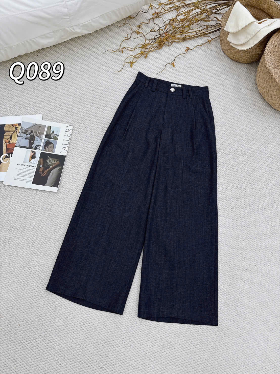 Q089 Quần xuông li đỉa đôi