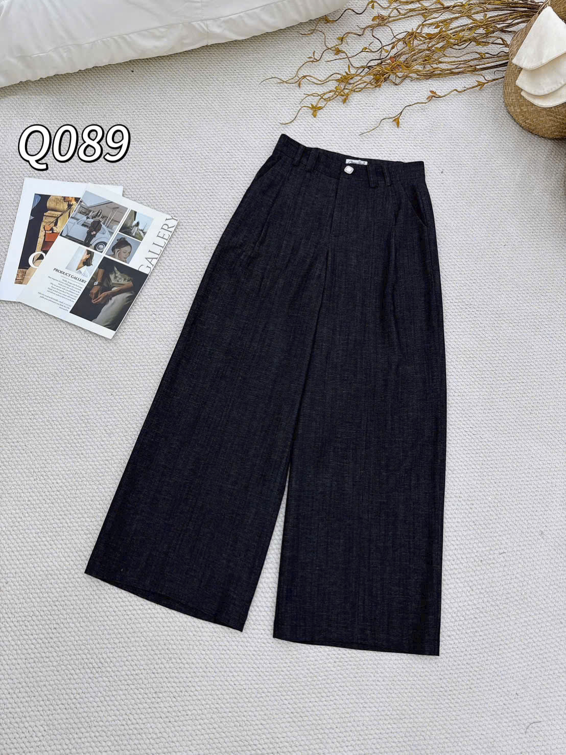 Q089 Quần xuông li đỉa đôi