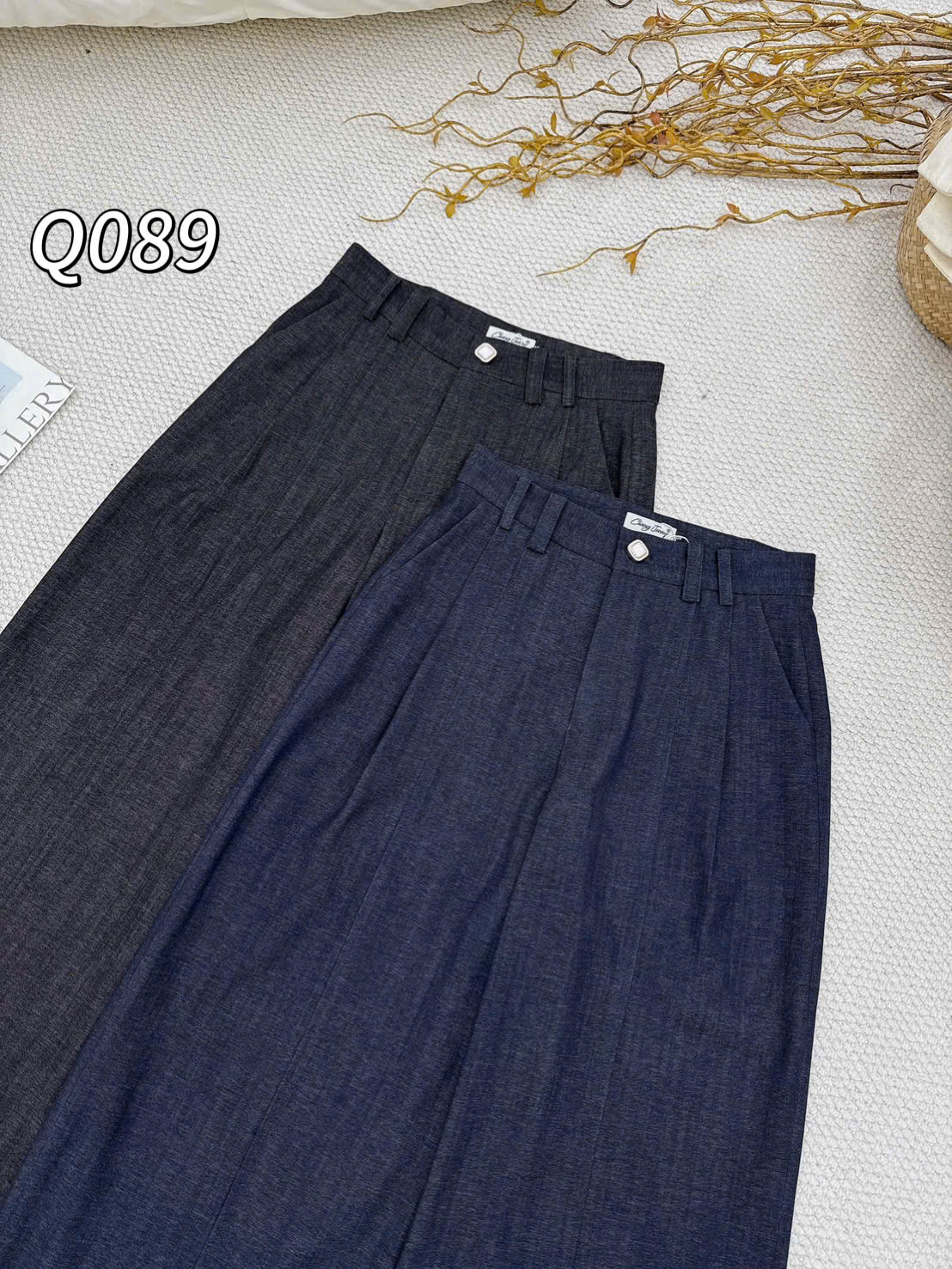 Q089 Quần xuông li đỉa đôi