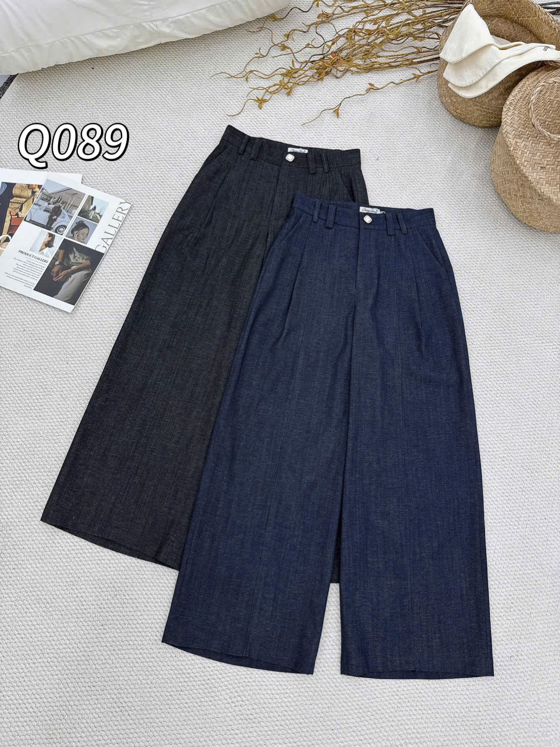 Q089 Quần xuông li đỉa đôi