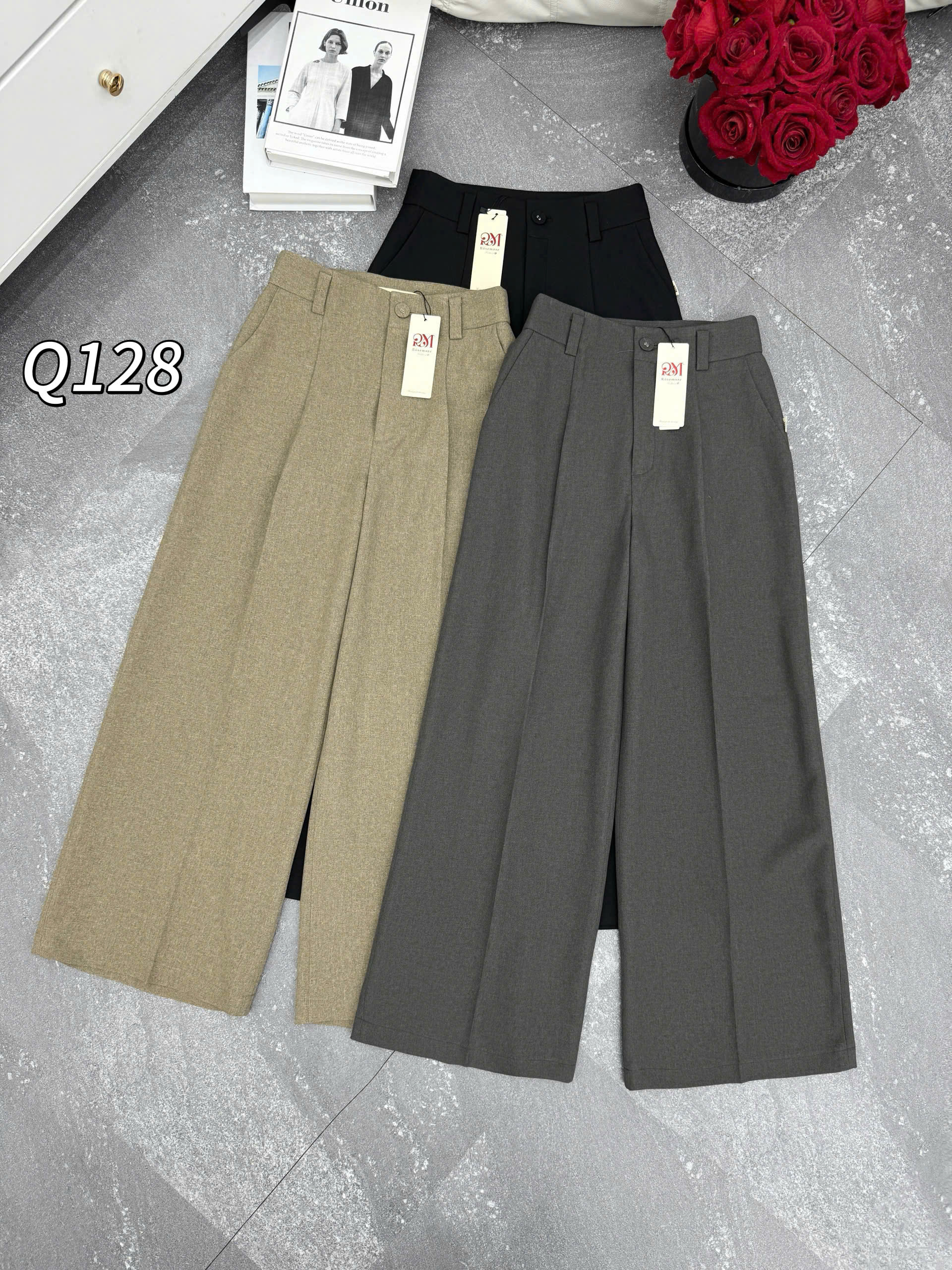 Q128 Quần xuông ống rộng 32 dài 100
